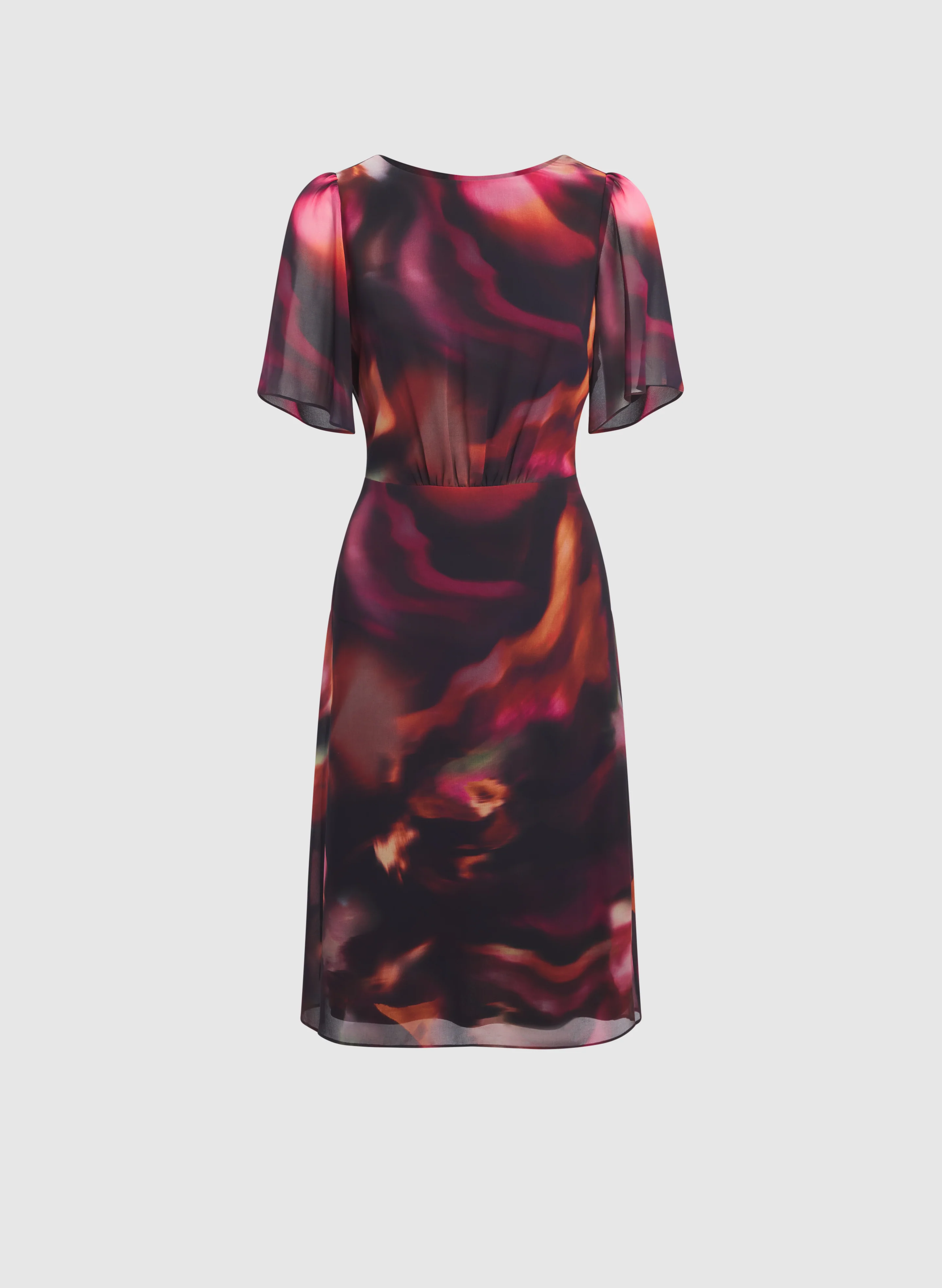 Abstract Chiffon Dress - Image 6