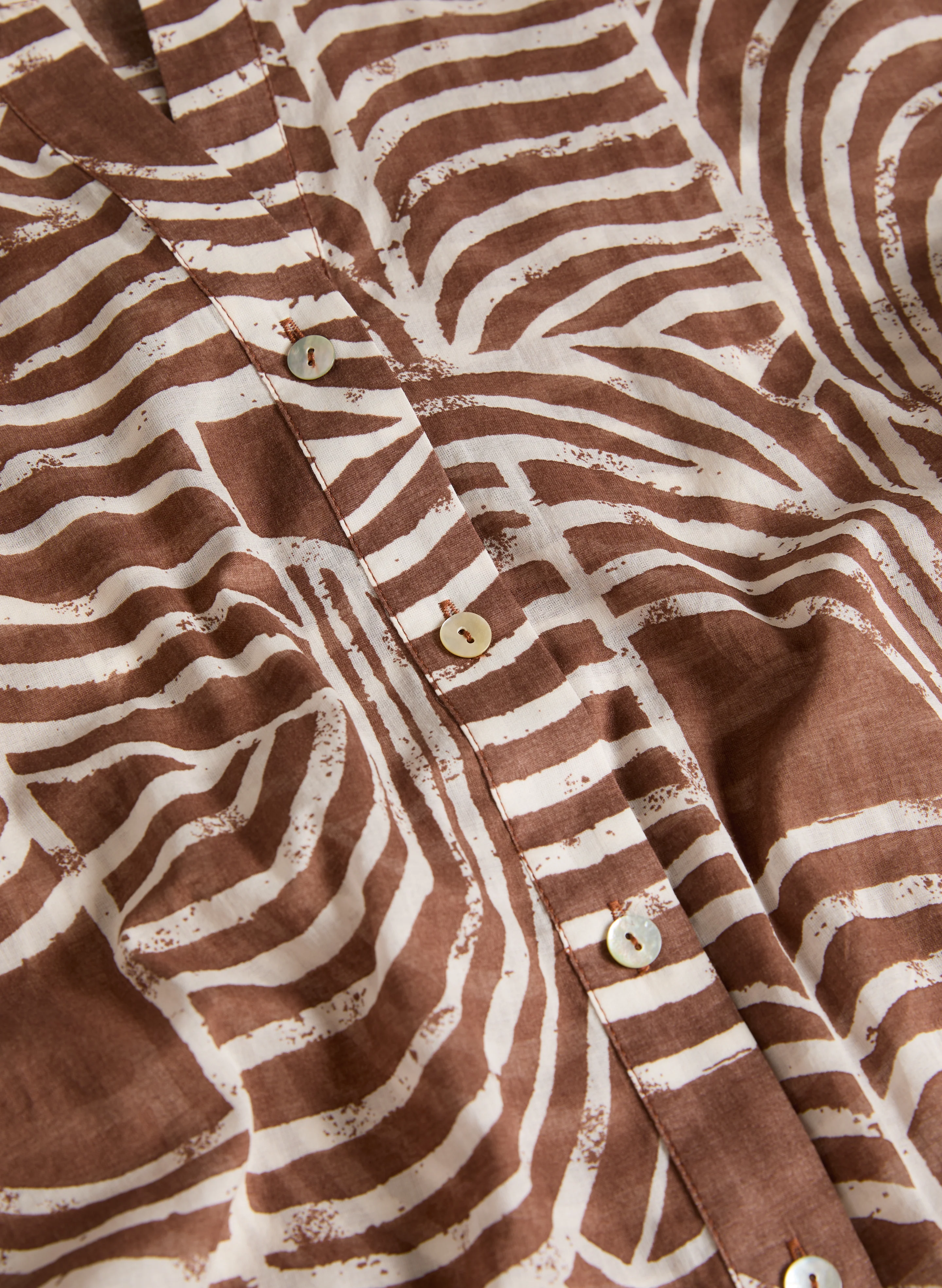 Abstract Cotton Blouse - Image 7