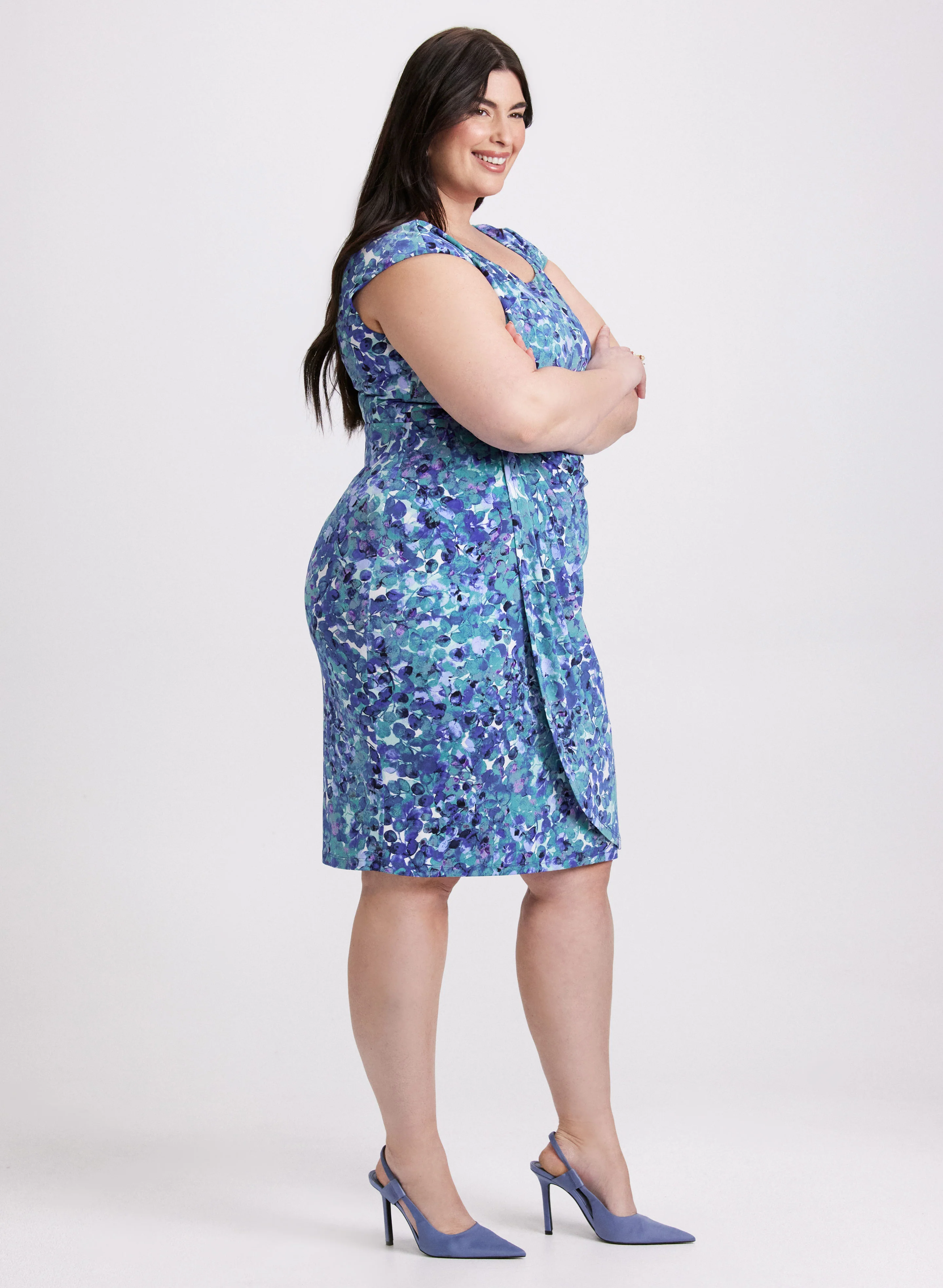 Abstract Dot Print Dress - Image 3
