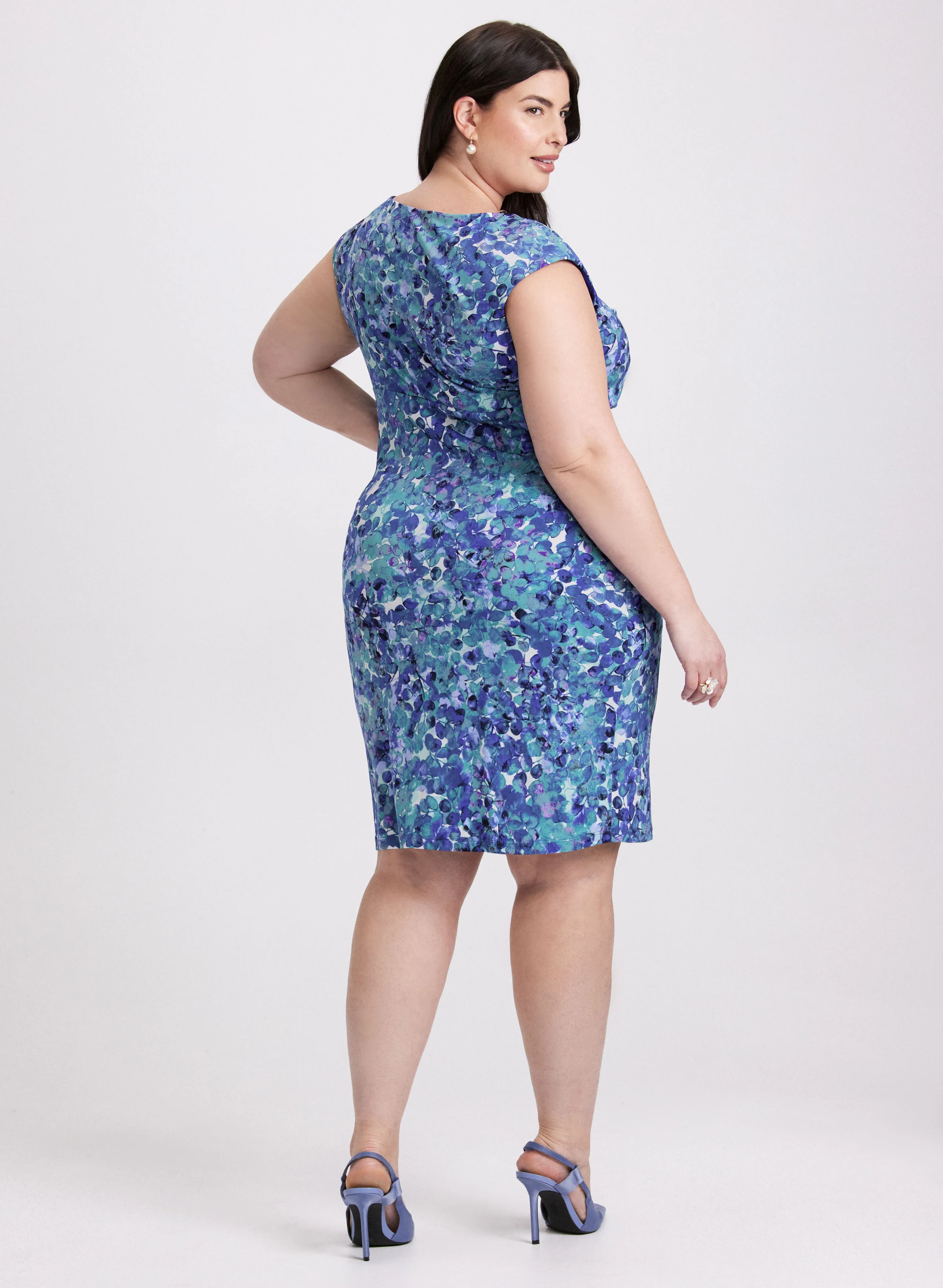 Abstract Dot Print Dress - Image 4
