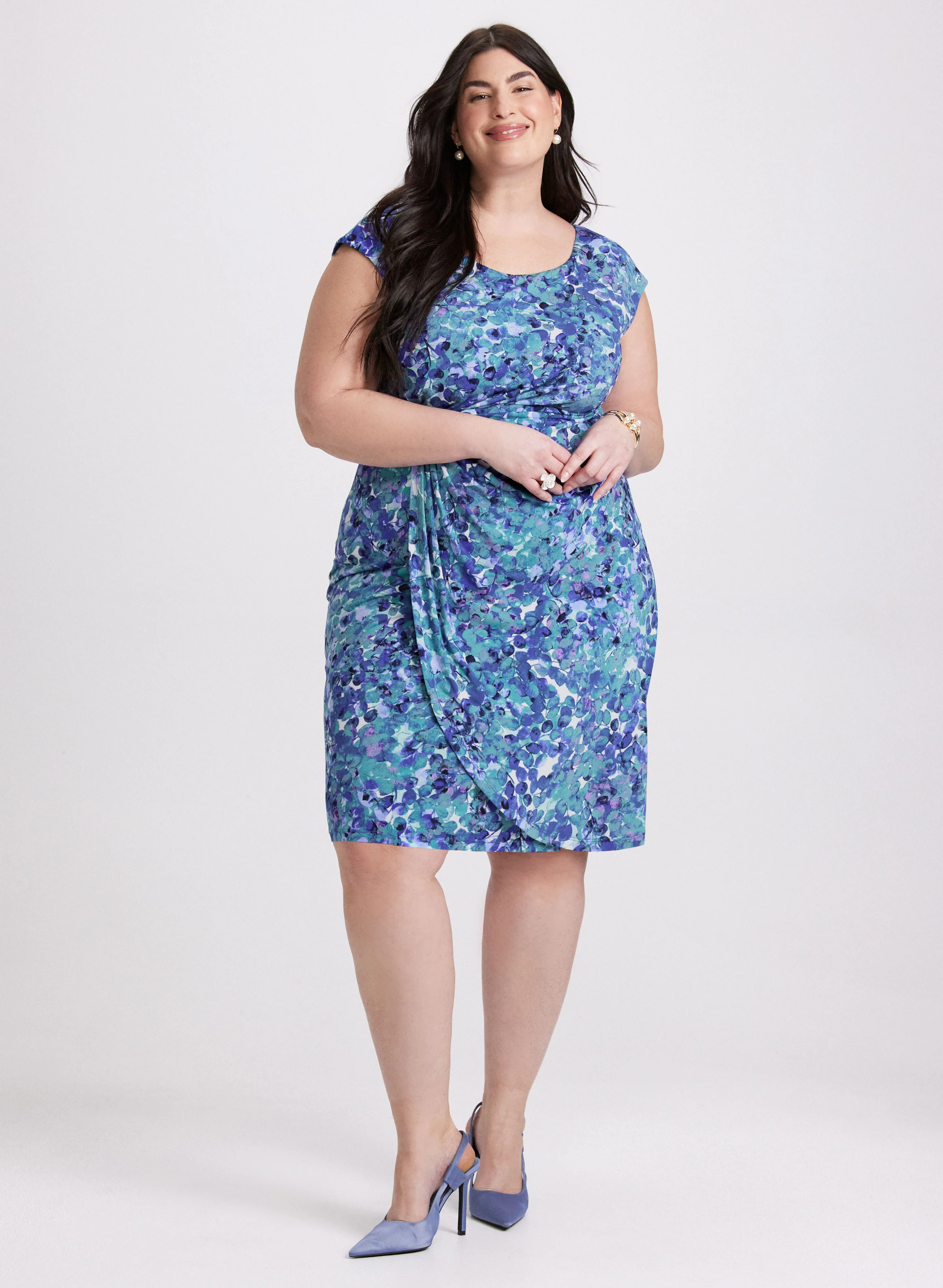 Abstract Dot Print Dress - Image 5