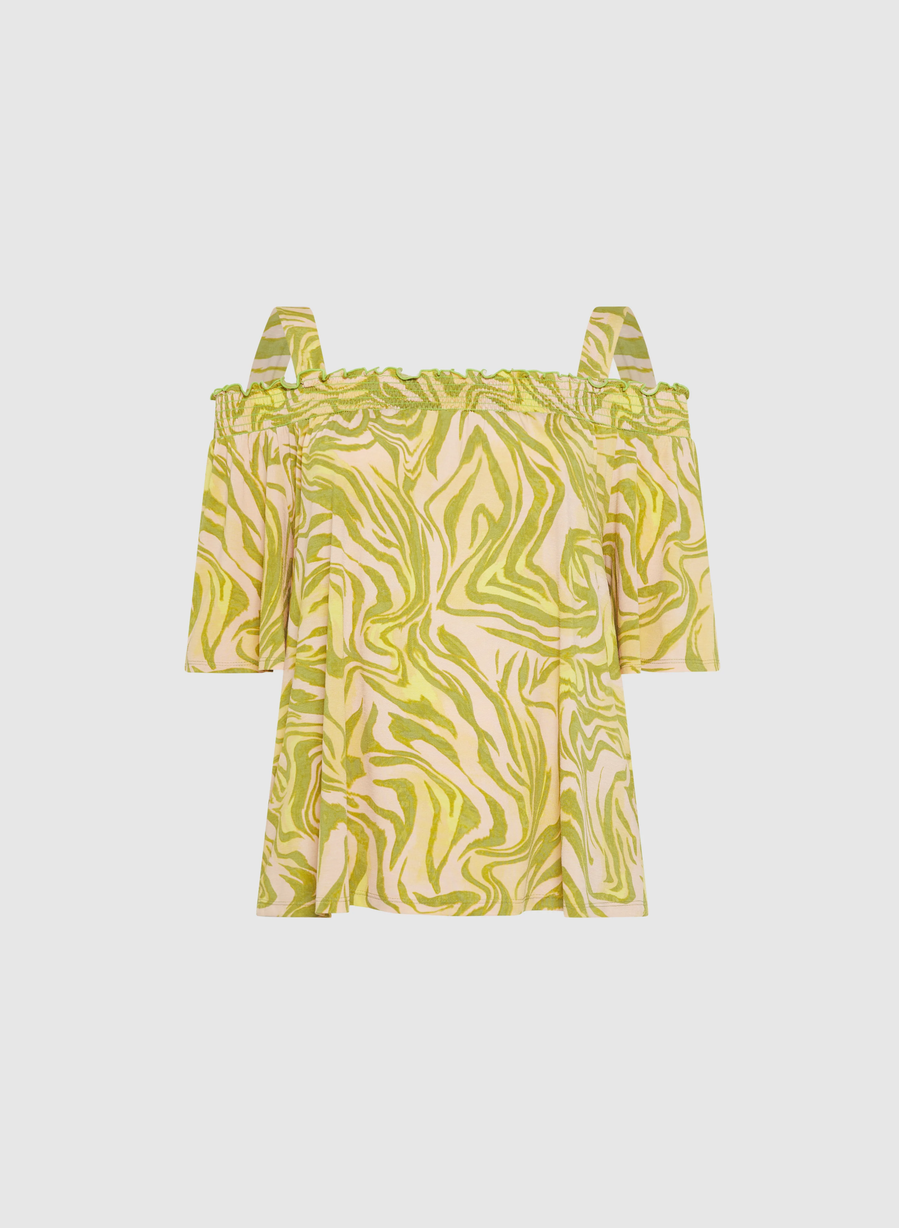 Abstract Off-Shoulder Top - Image 6