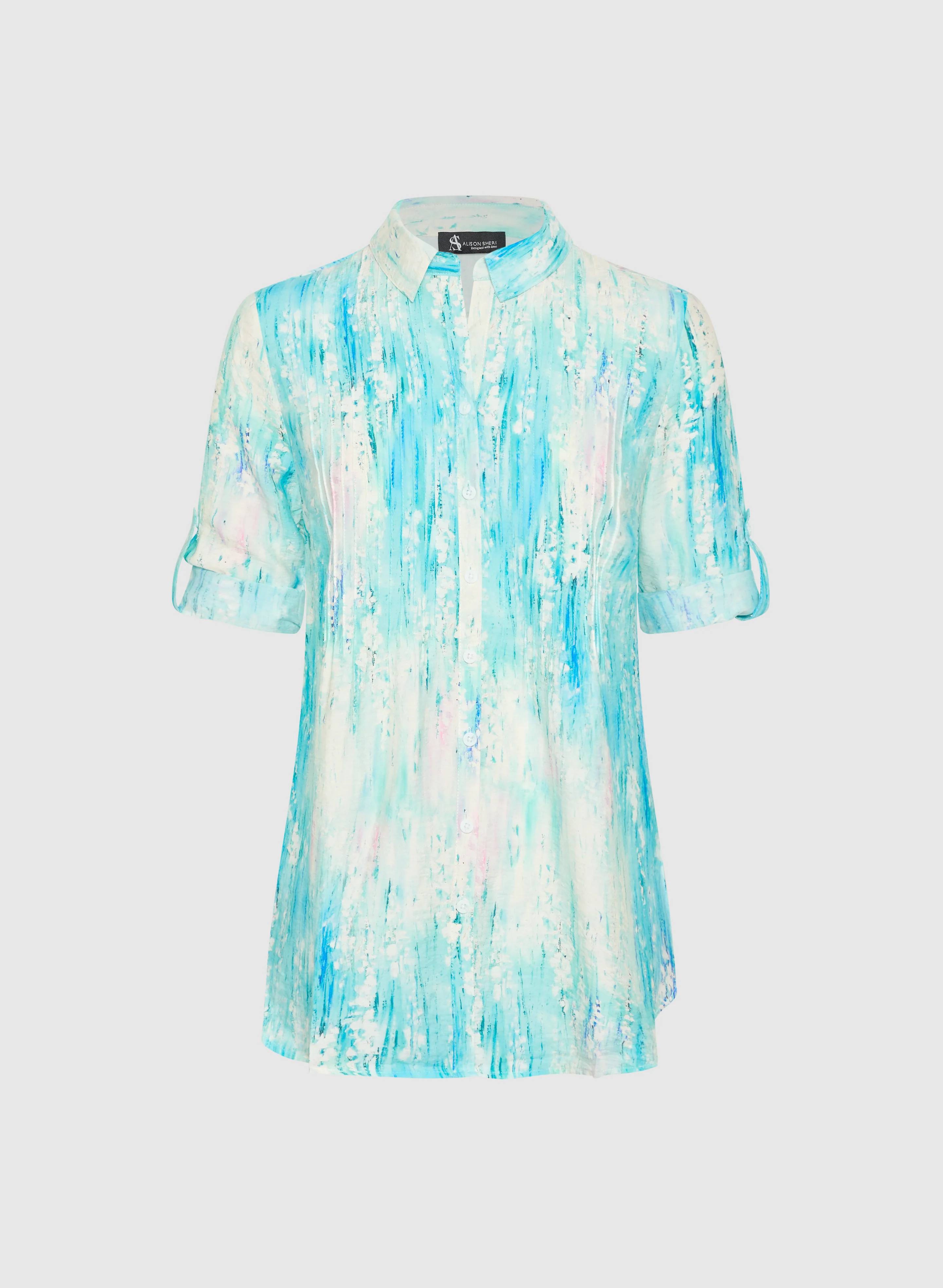 Abstract Print Blouse - Image 7