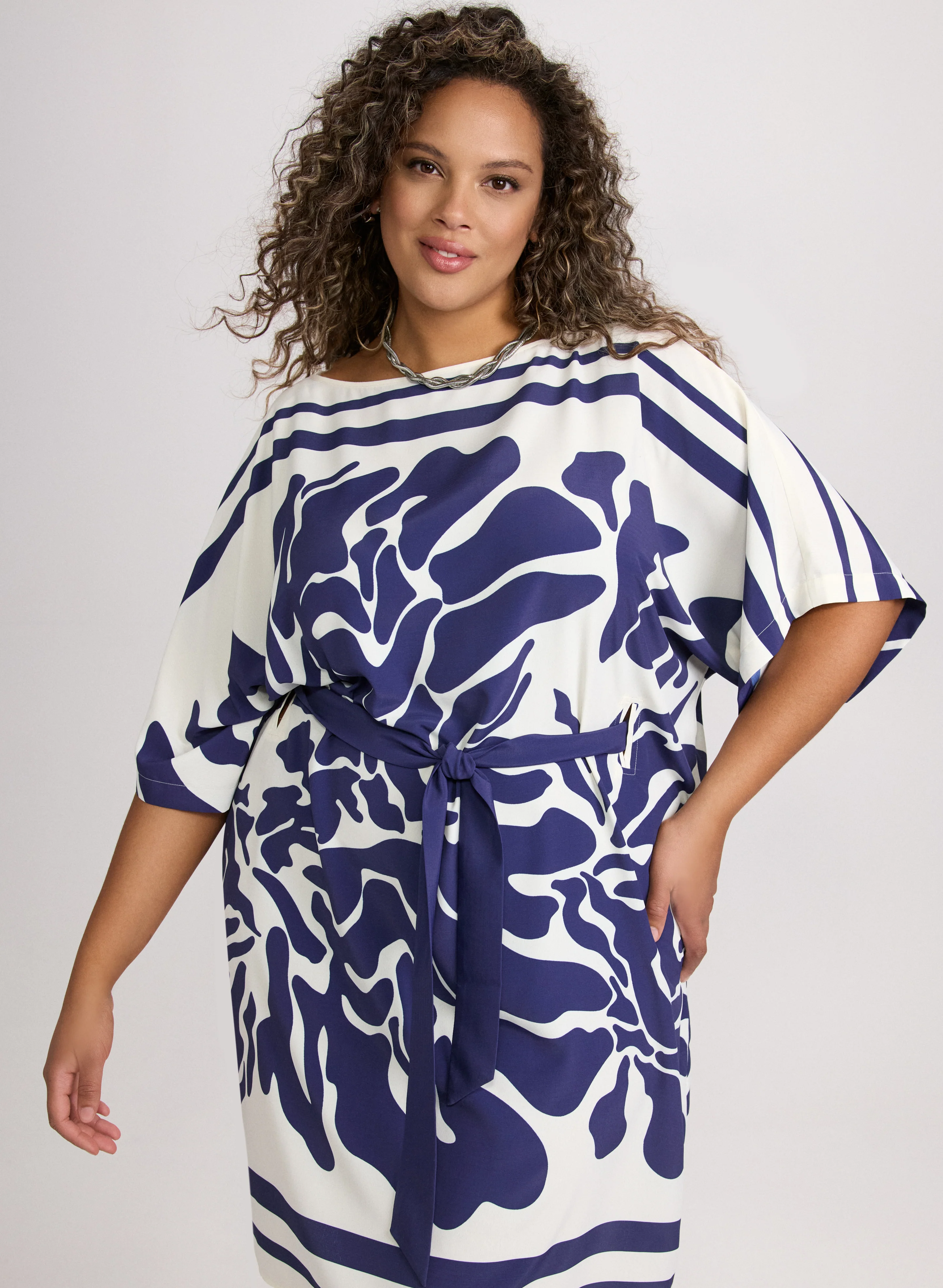 Abstract Print Dress - Image 7