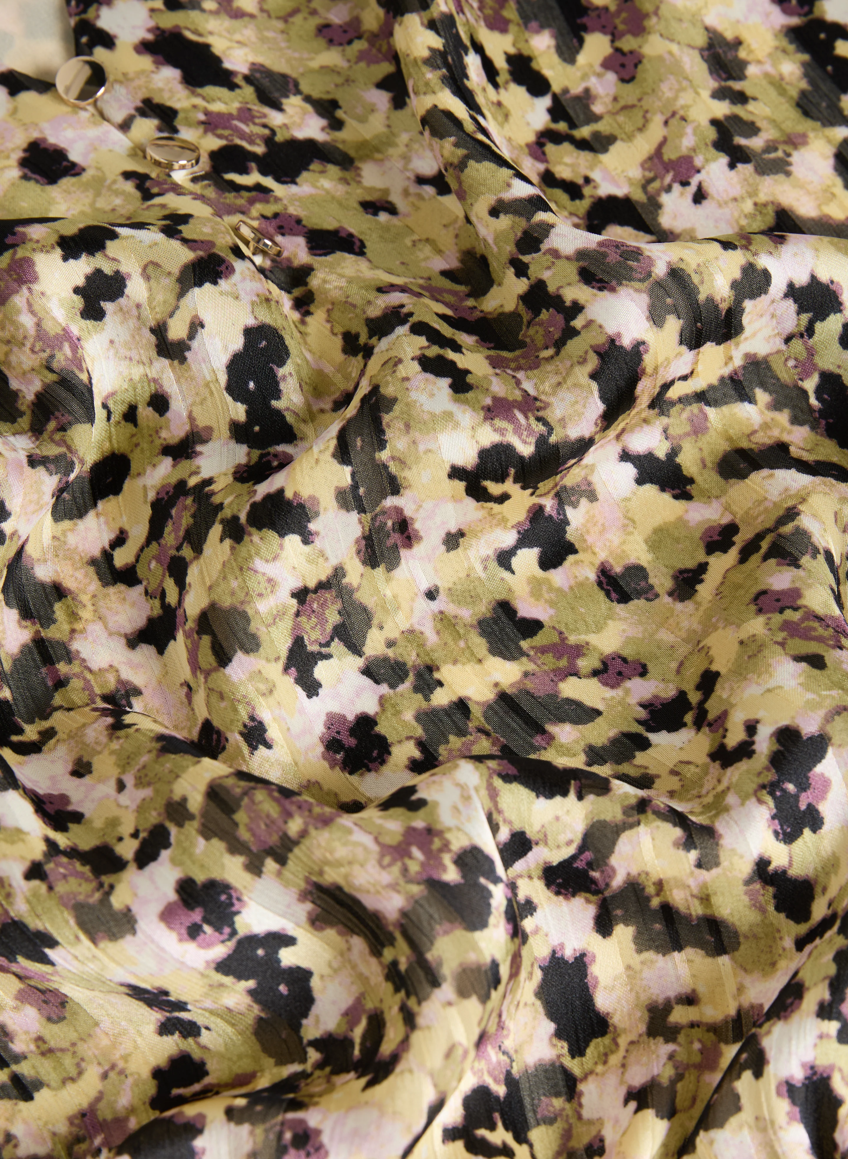Abstract Print Smocked Waist Blouse - Image 6