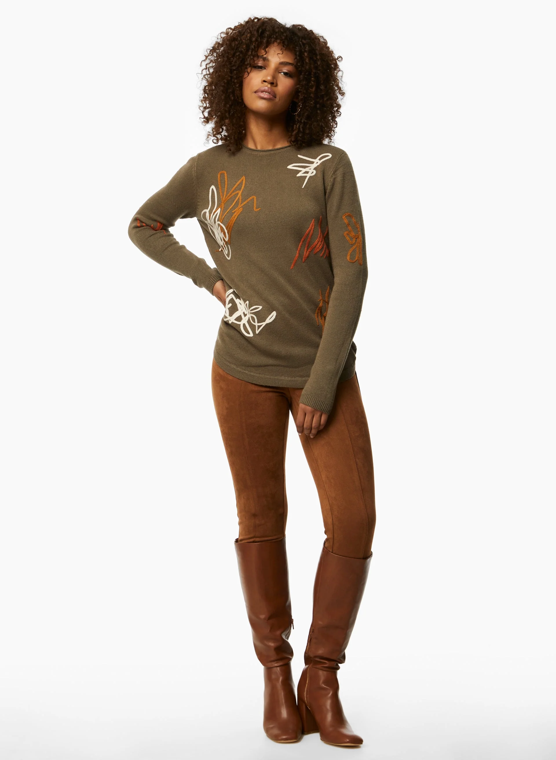 Abstract Print Sweater - Image 2