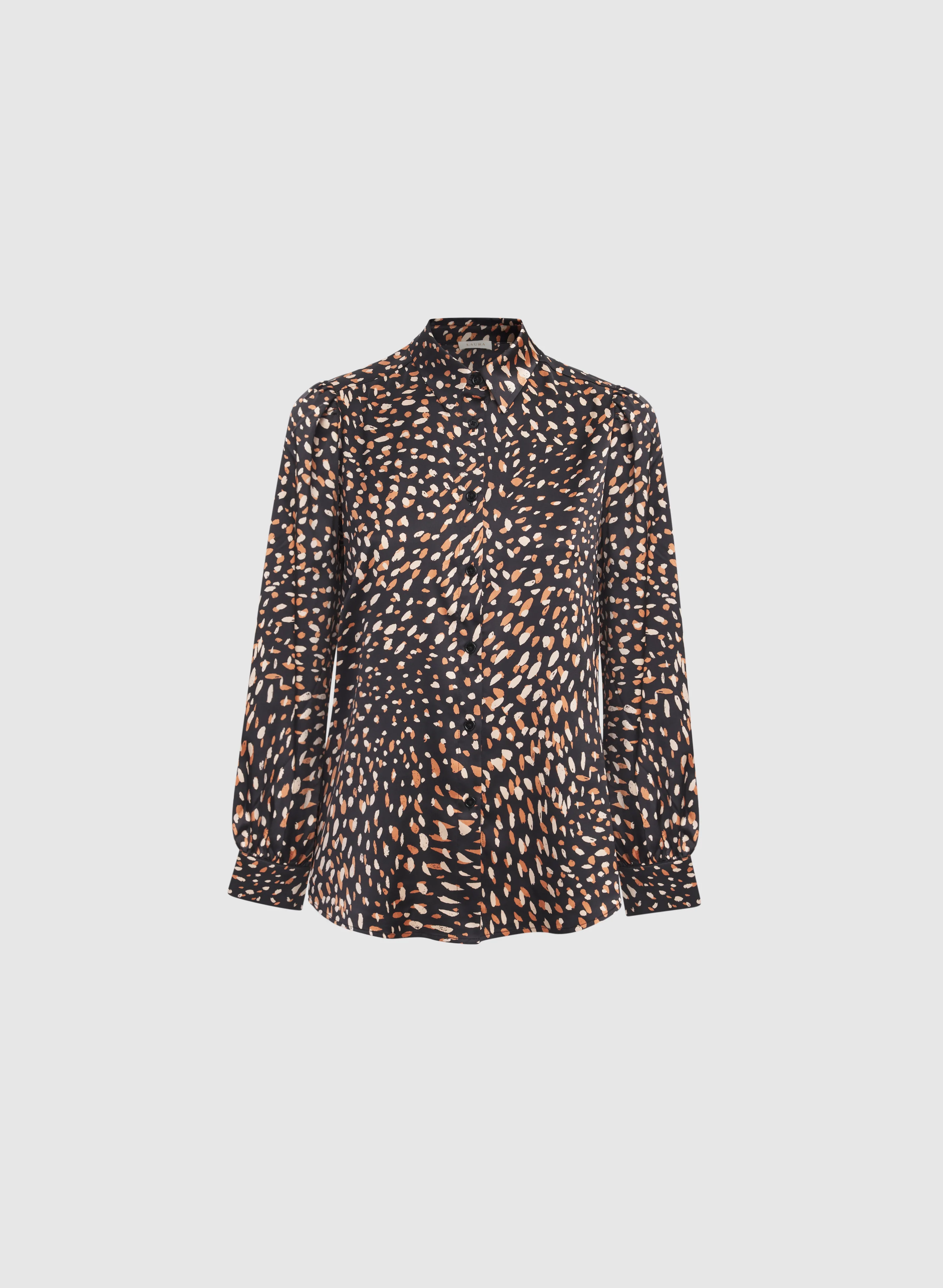 Abstract Satin Blouse - Image 6