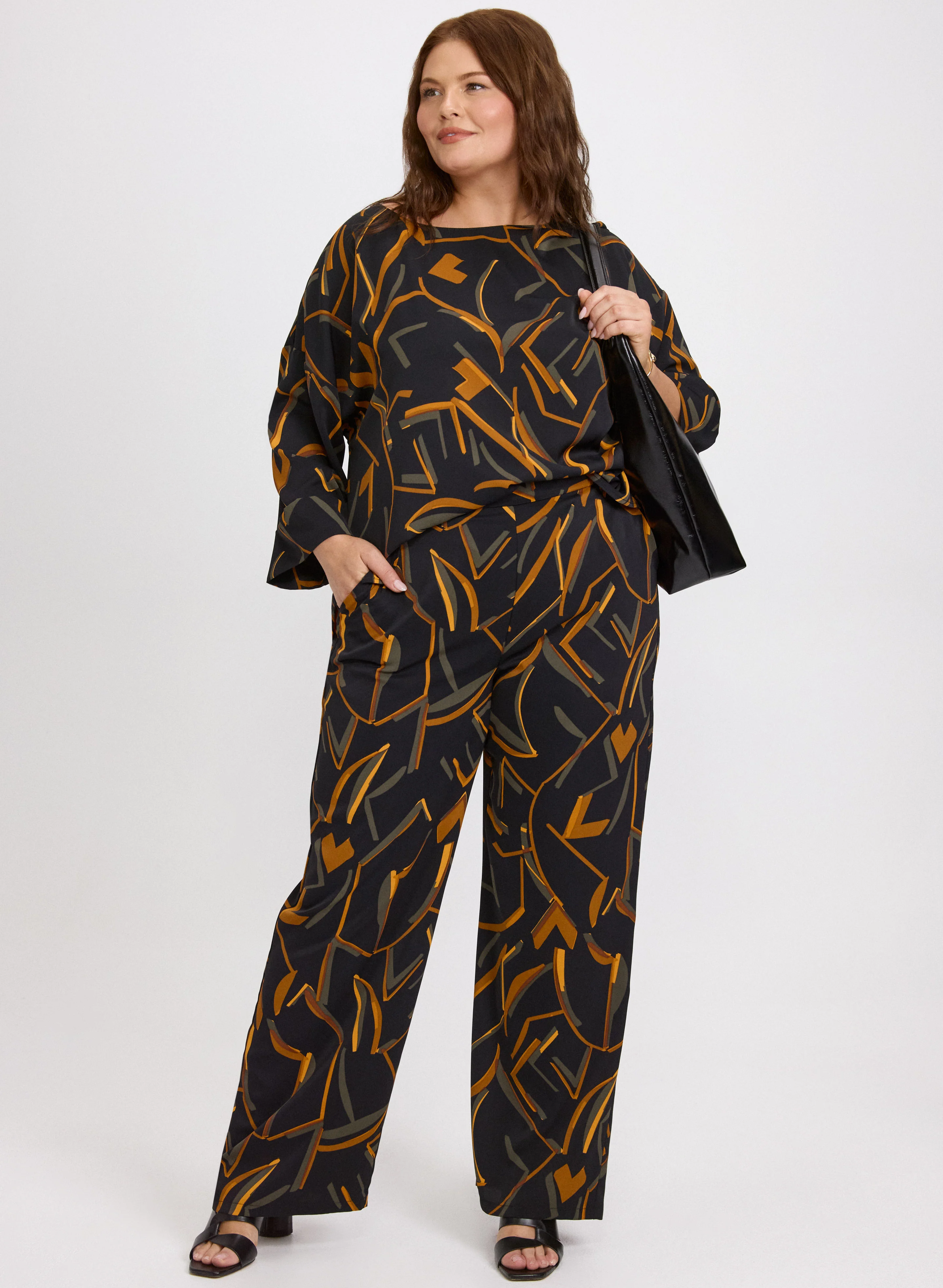 Joseph Ribkoff - Abstract Striped Pants - Image 3