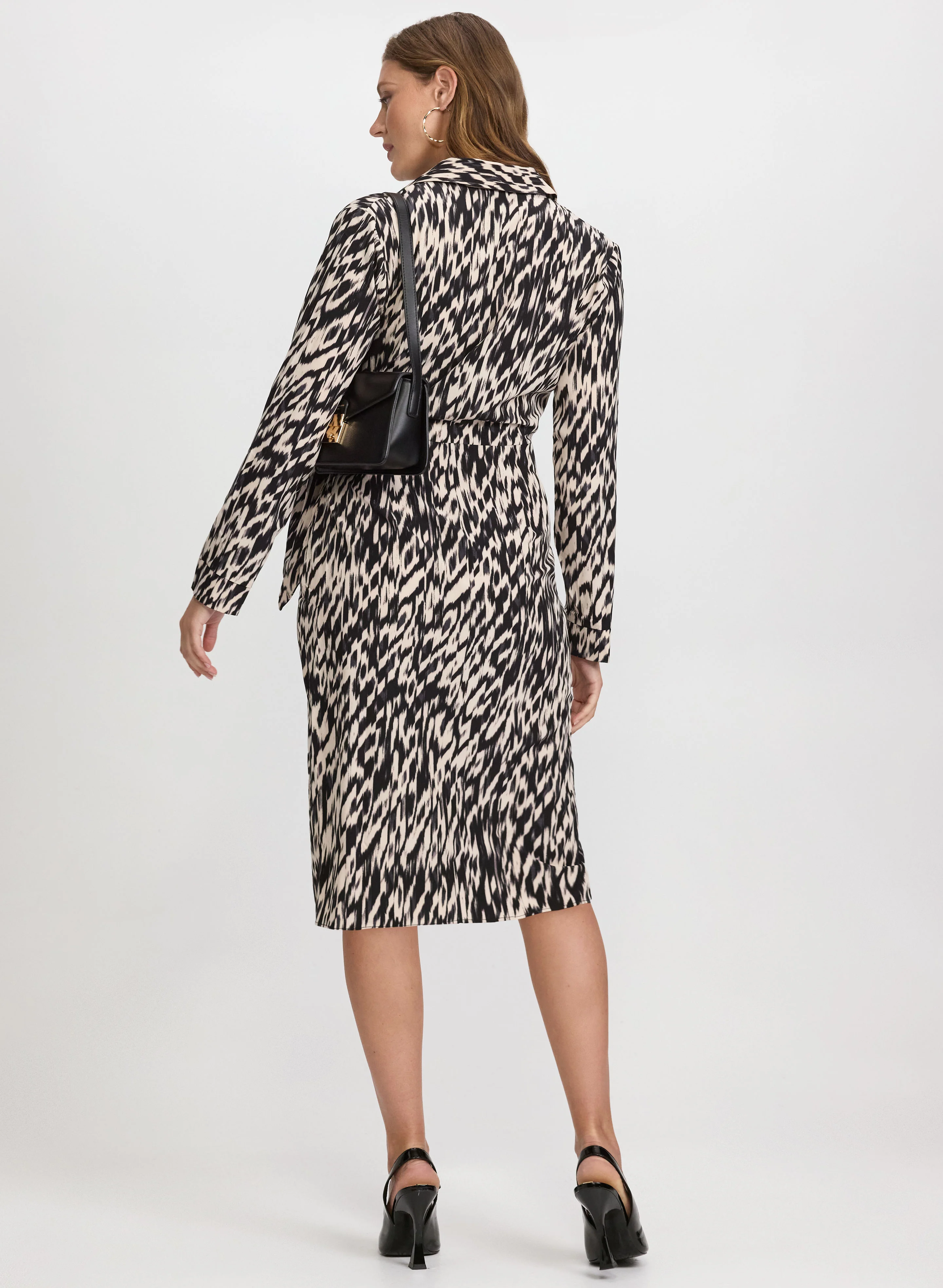 Abstract Tie-Waist Dress - Image 3