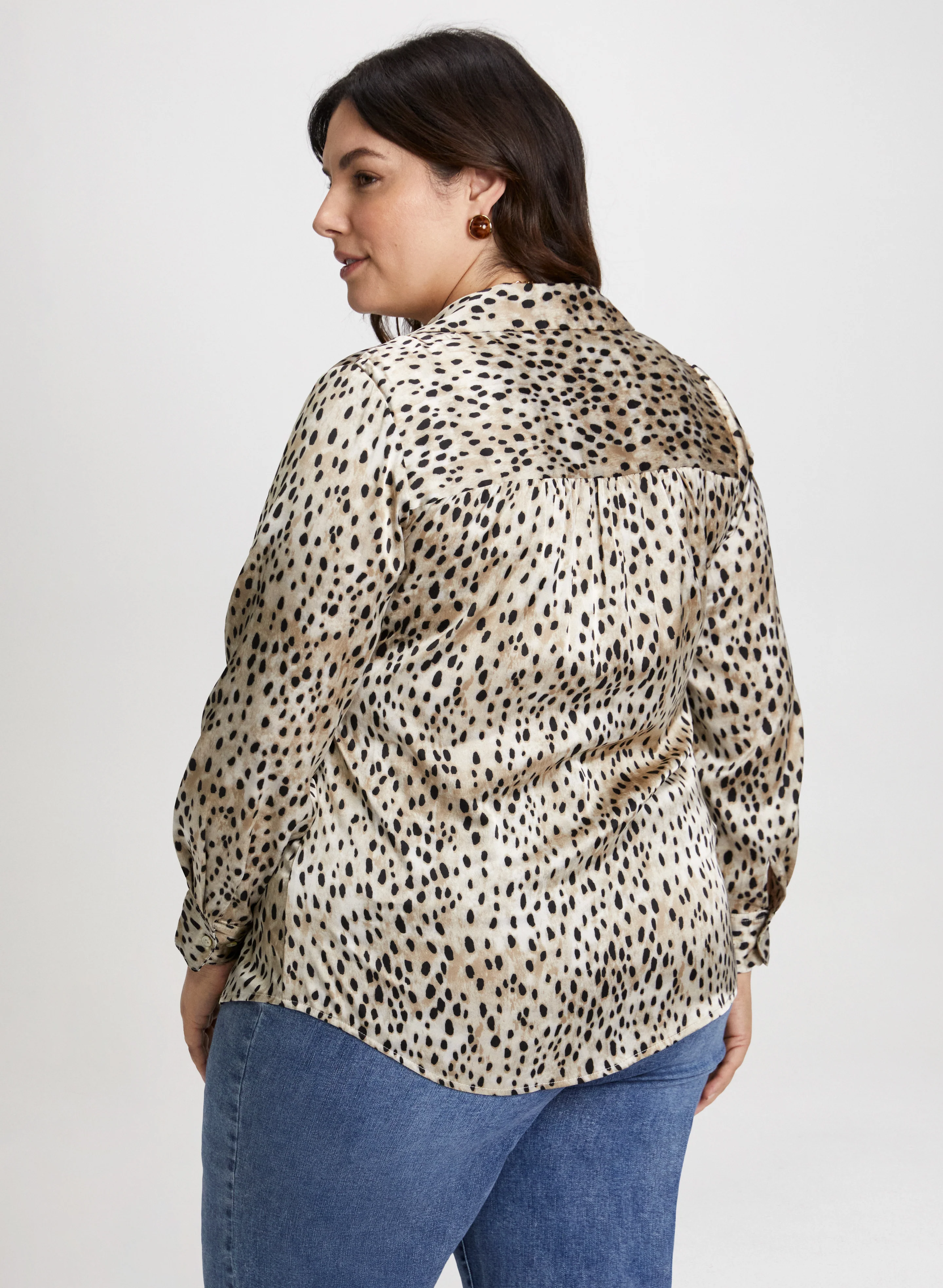 Animal Print Satin Shirt - Image 4
