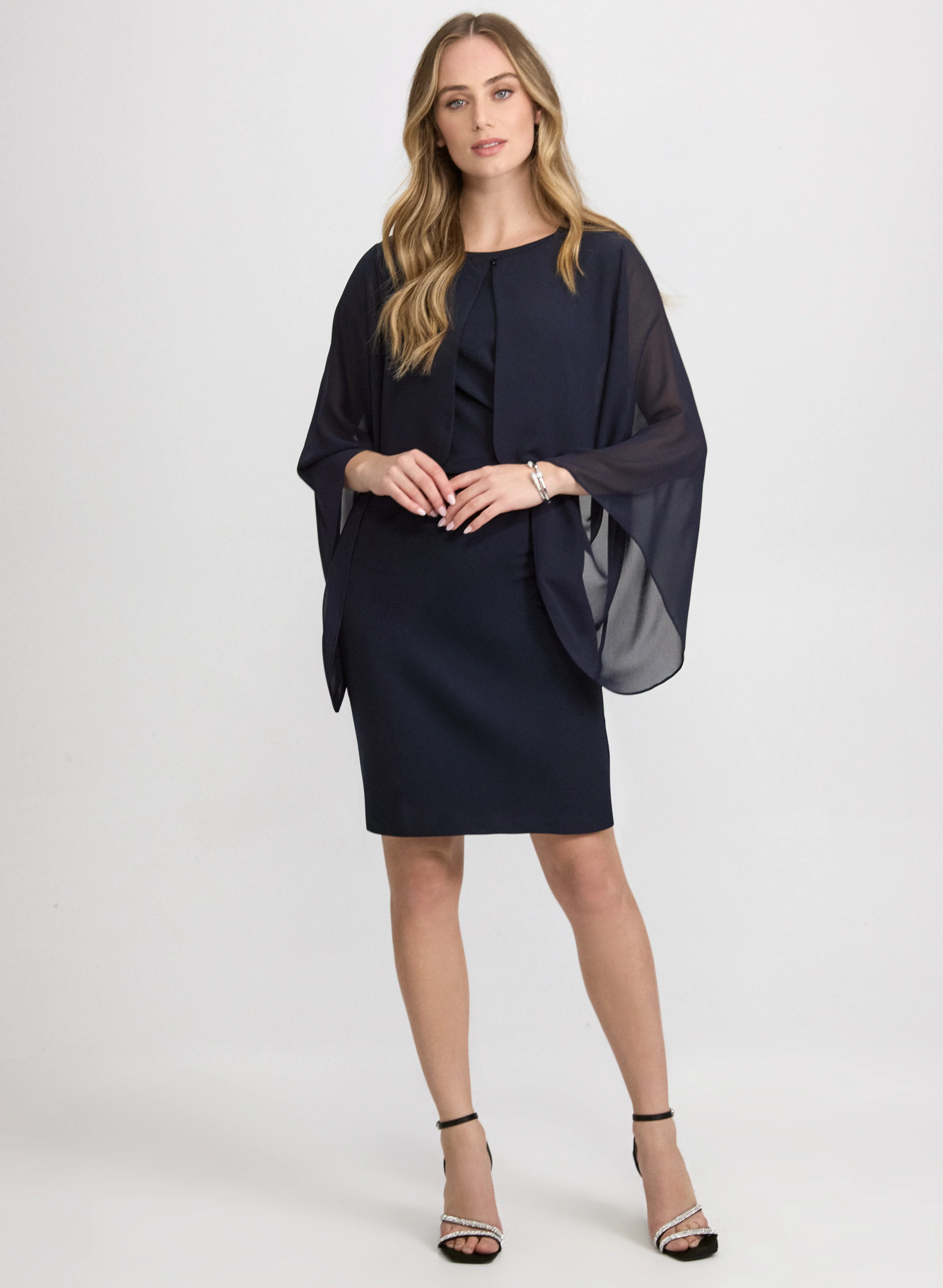 Asymmetric Chiffon Bolero - Image 3