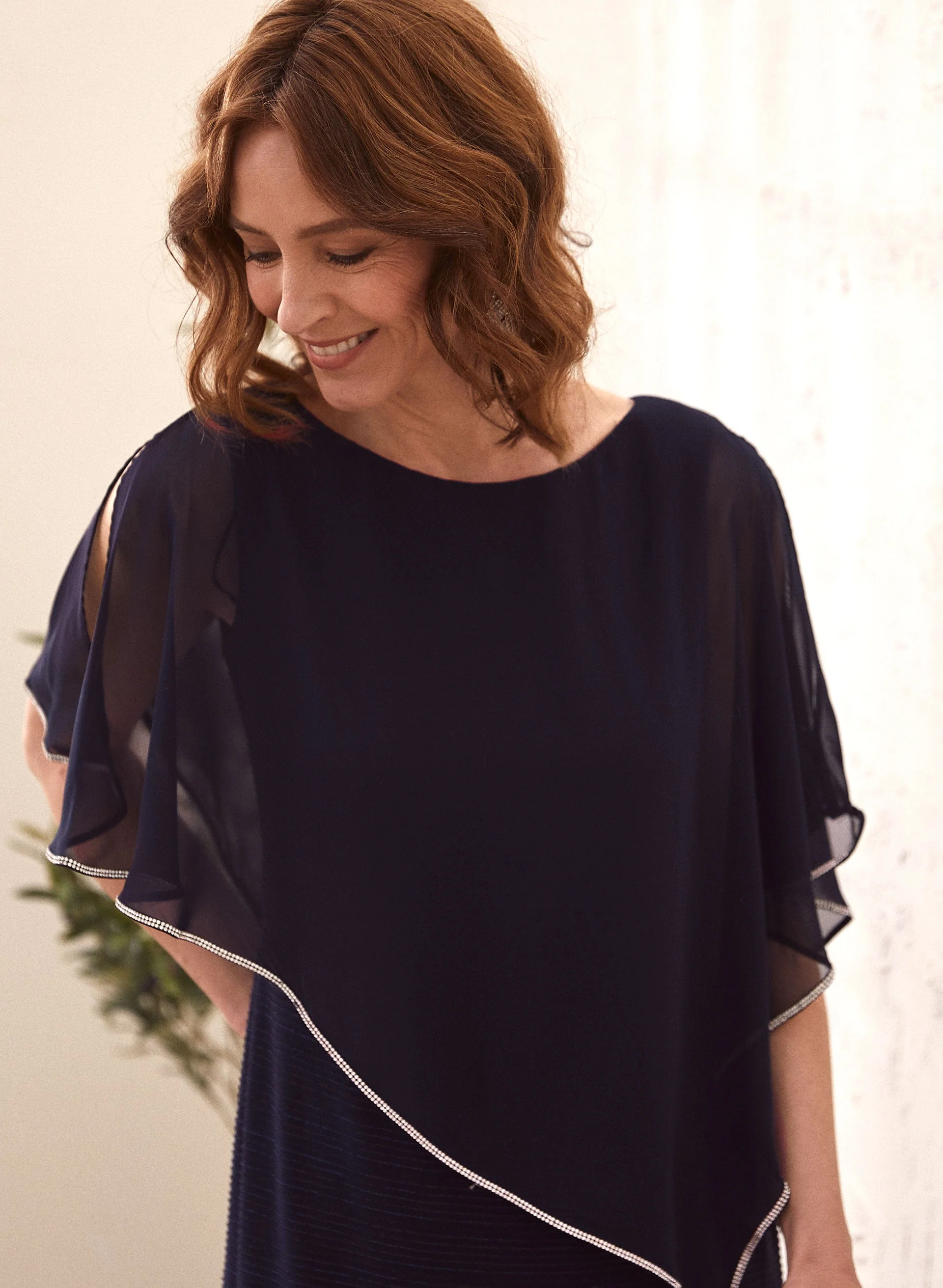 Asymmetrical Poncho Dress - Image 2