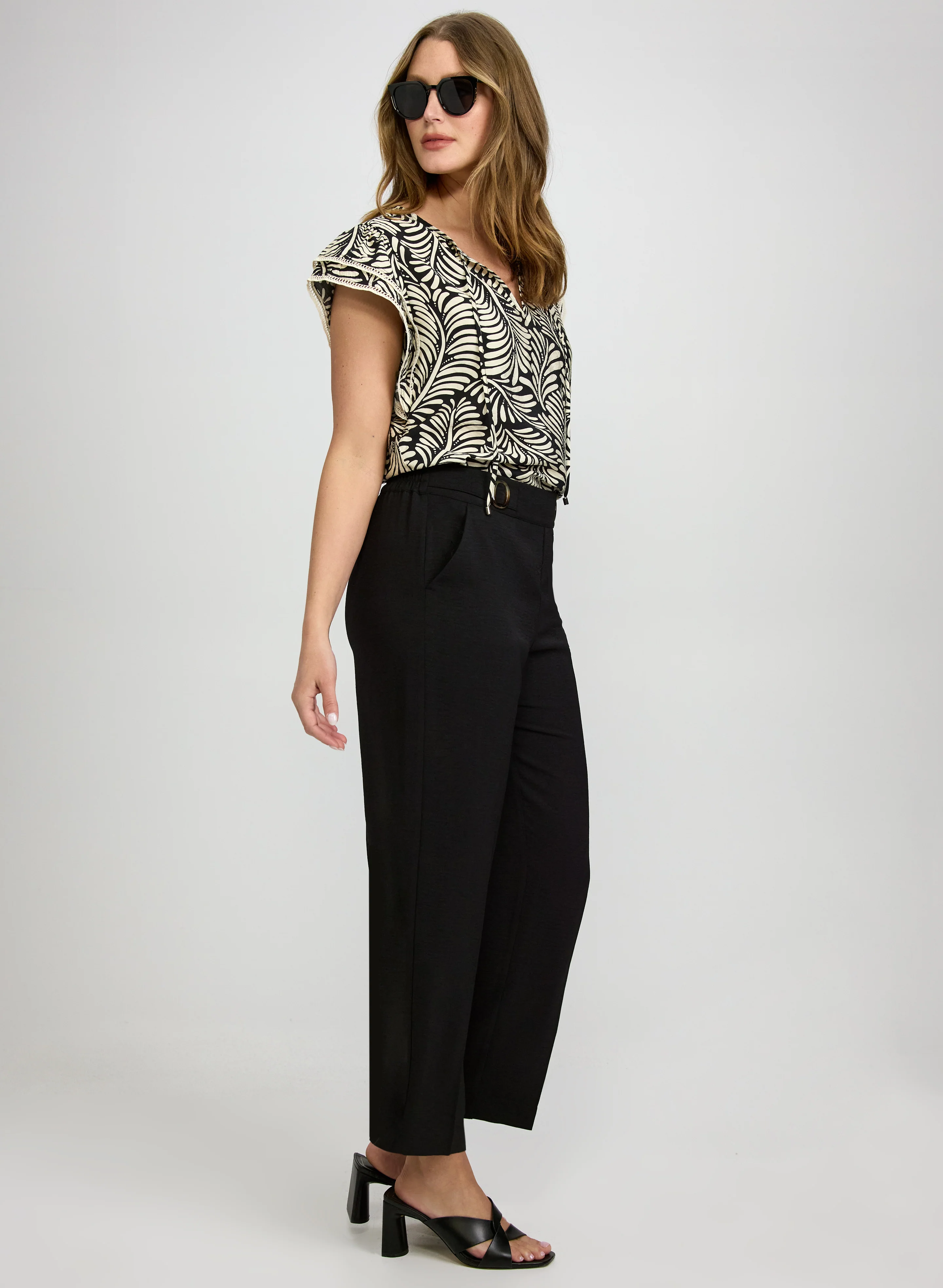 Ava Crinkle Straight-Leg Pants - Image 5