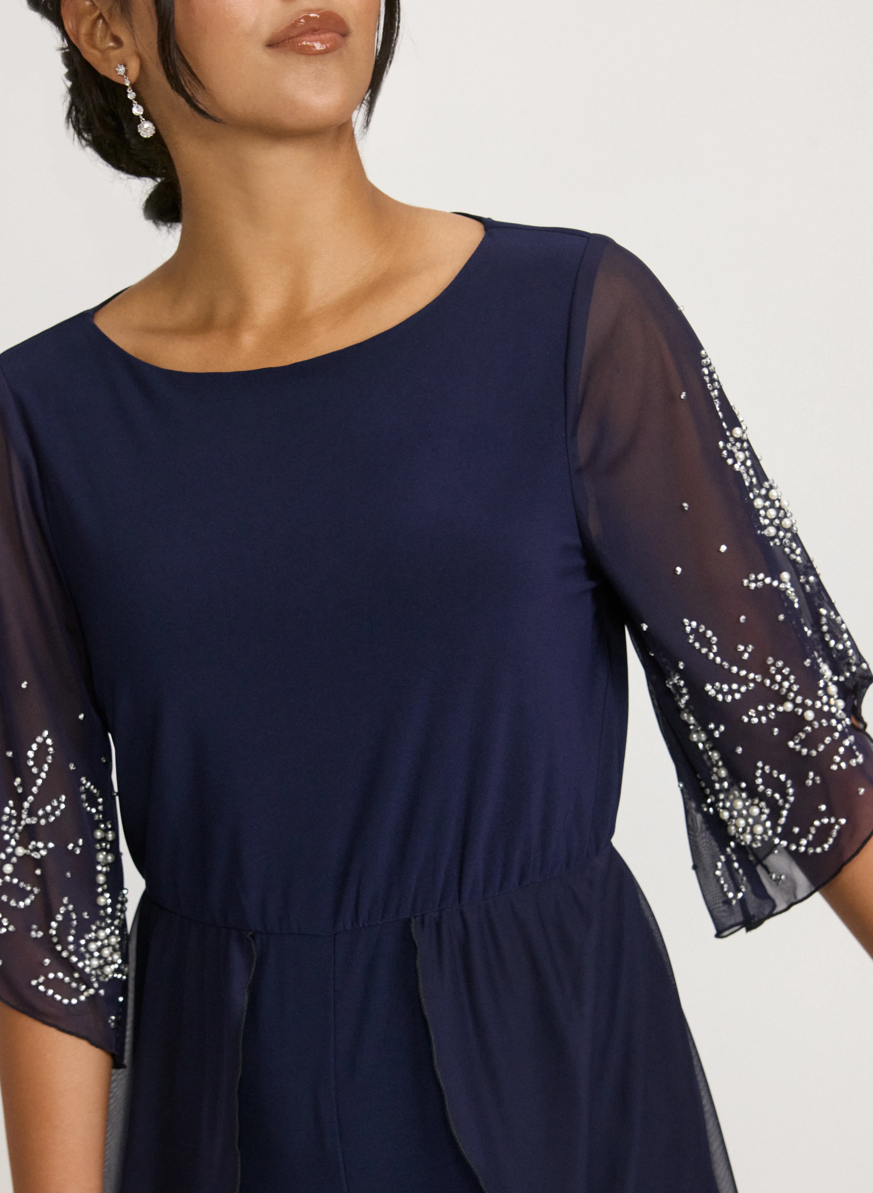 Beaded Chiffon Jumpsuit - Image 5