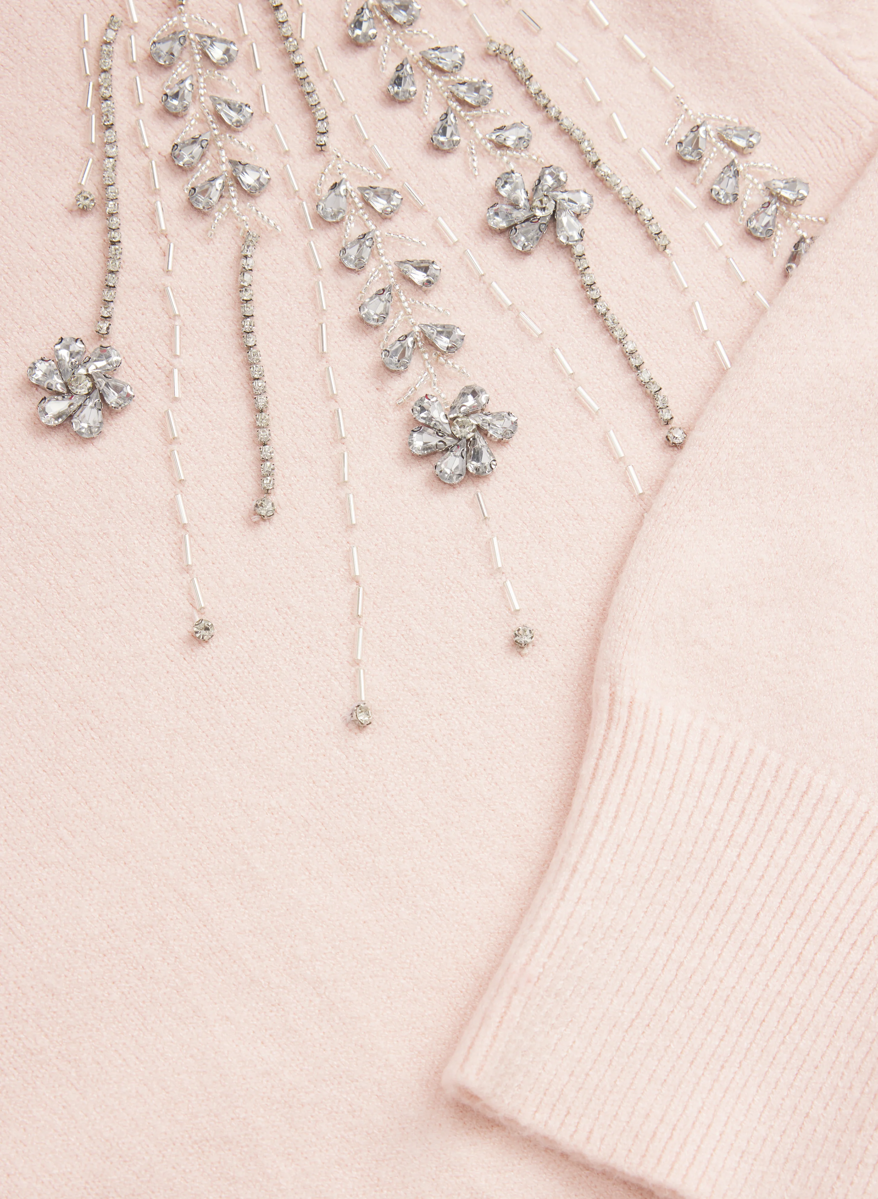 Beaded Crystal Embellished Sweater - Image 7