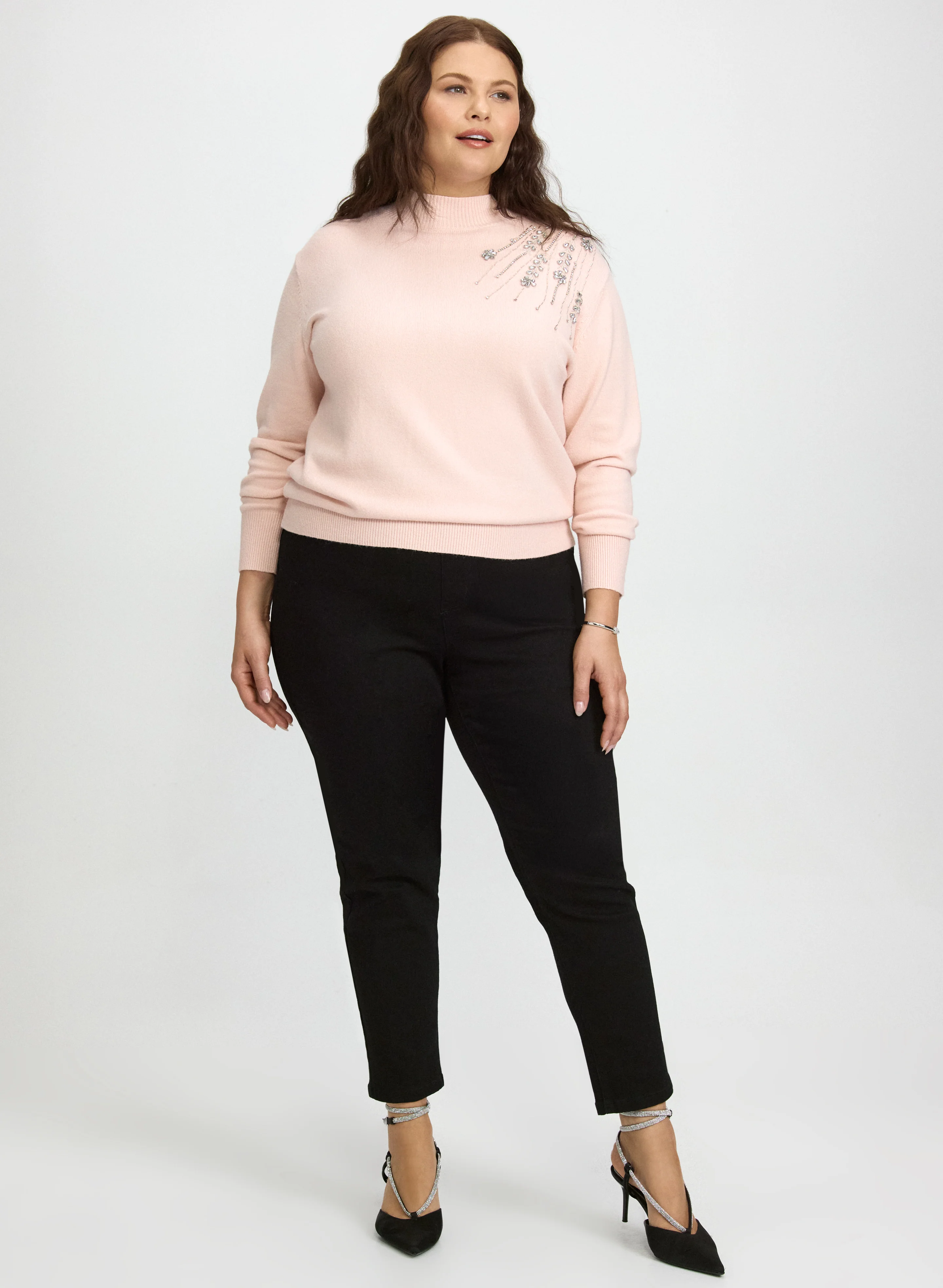 Beaded Crystal Embellished Sweater - Image 3