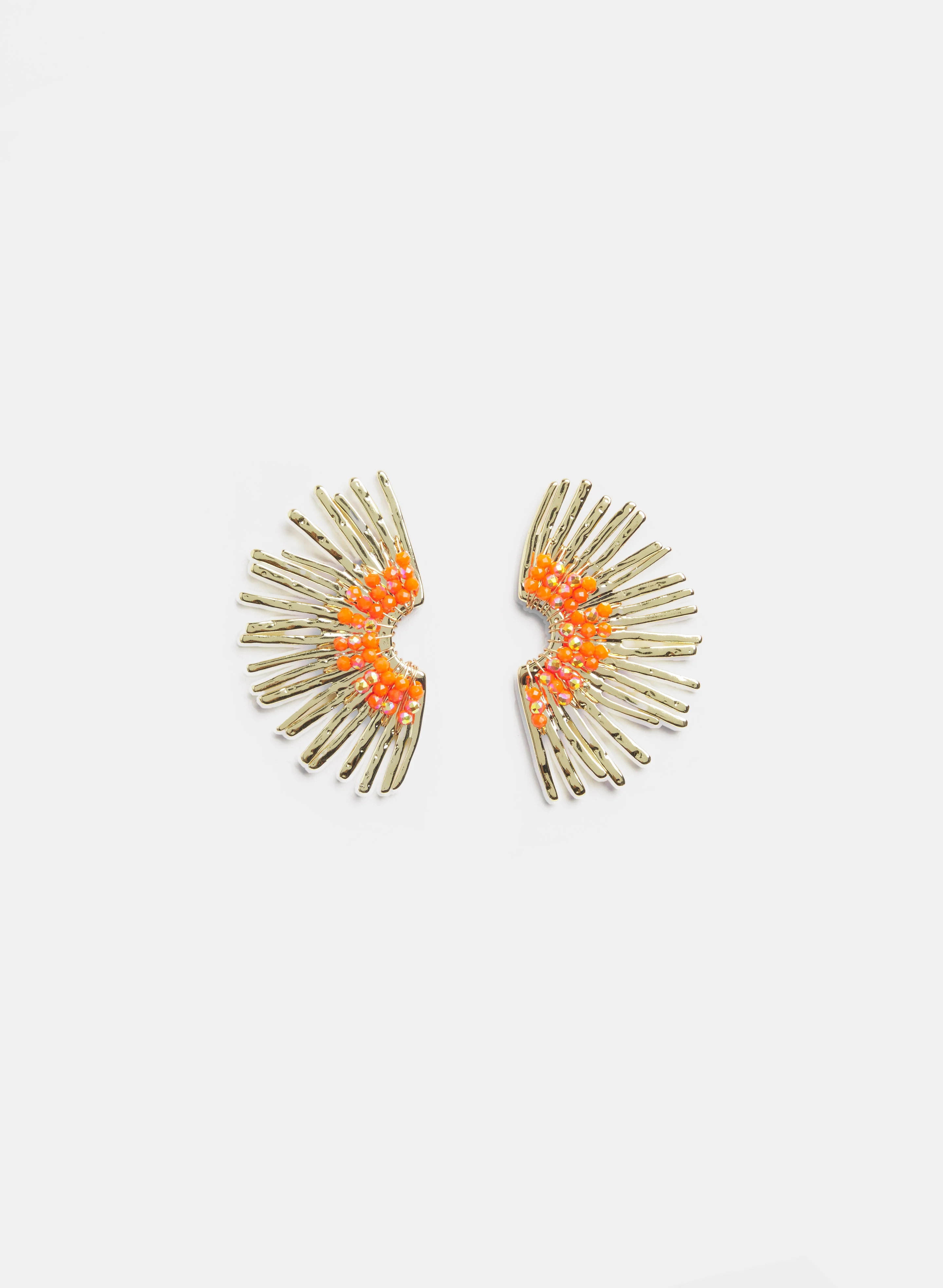 Beaded Fan Earrings