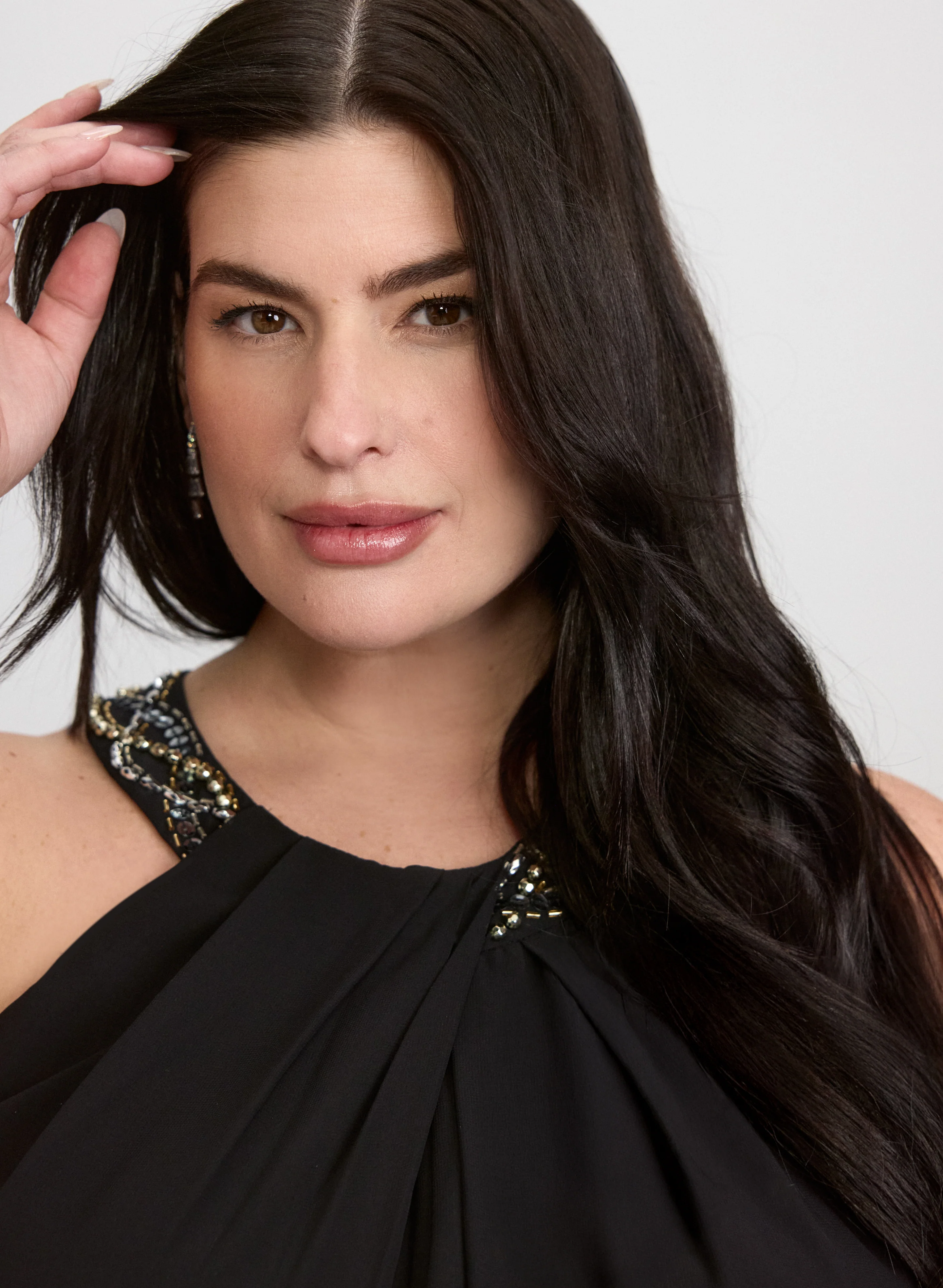 Beaded Halter Neck Dress - Image 2
