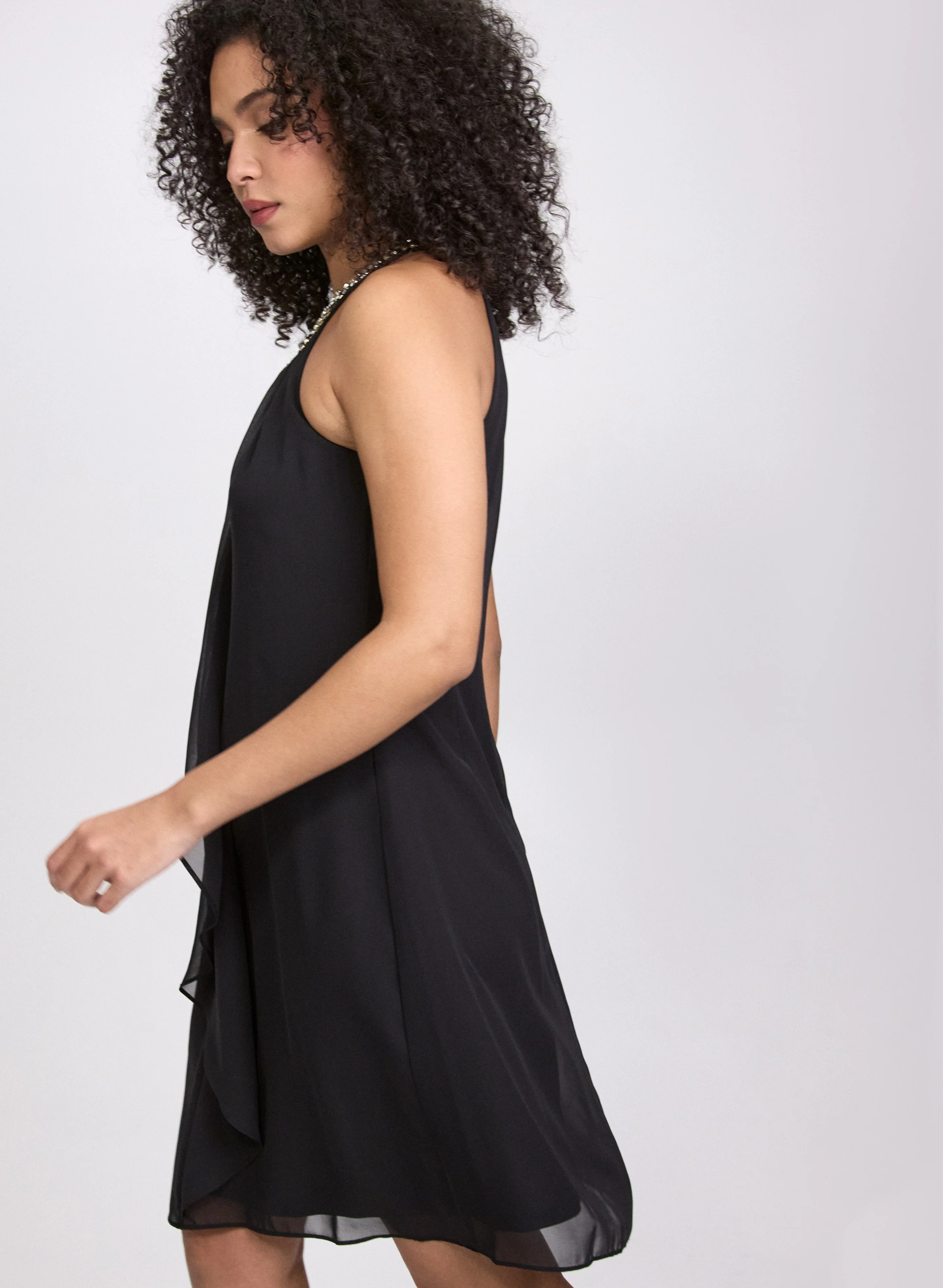 Beaded Halter Neck Dress - Short - Image 4