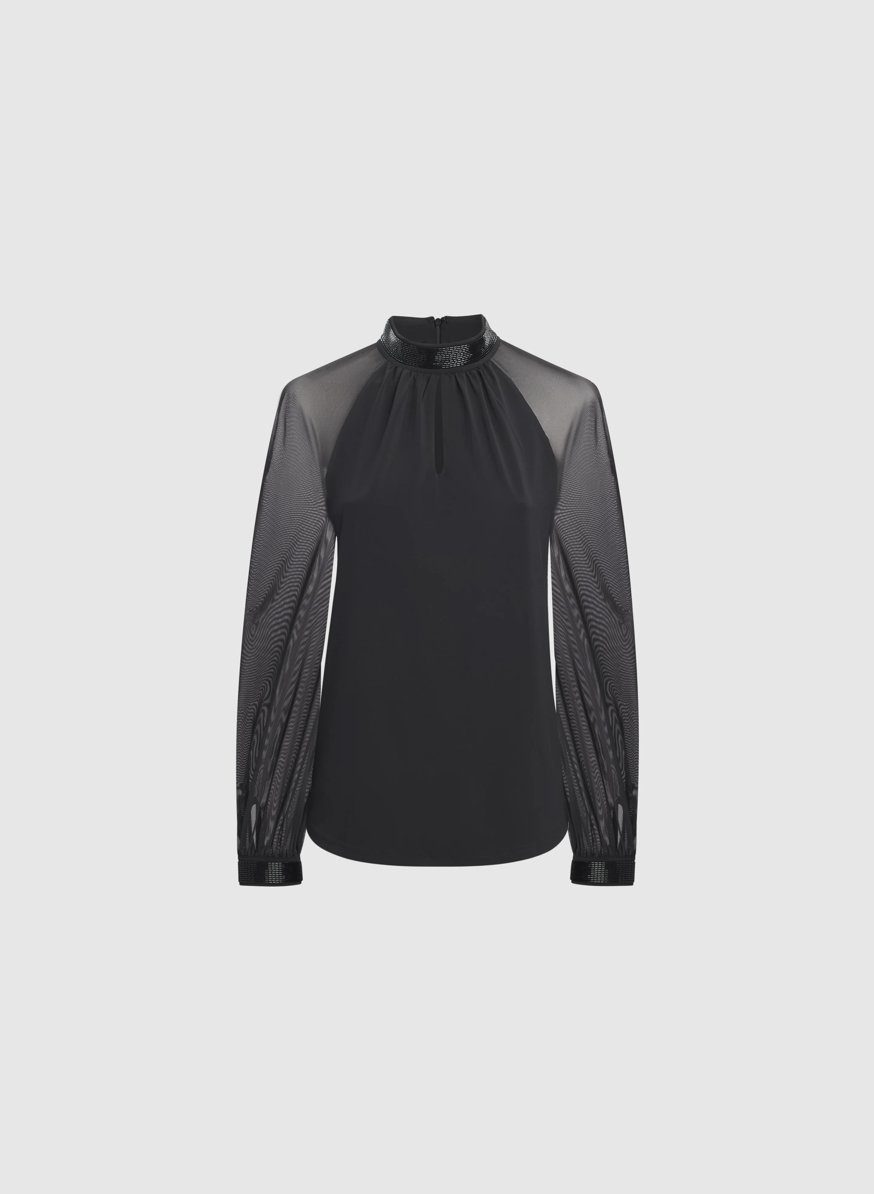 Beaded Mock Neck Top - Image 8