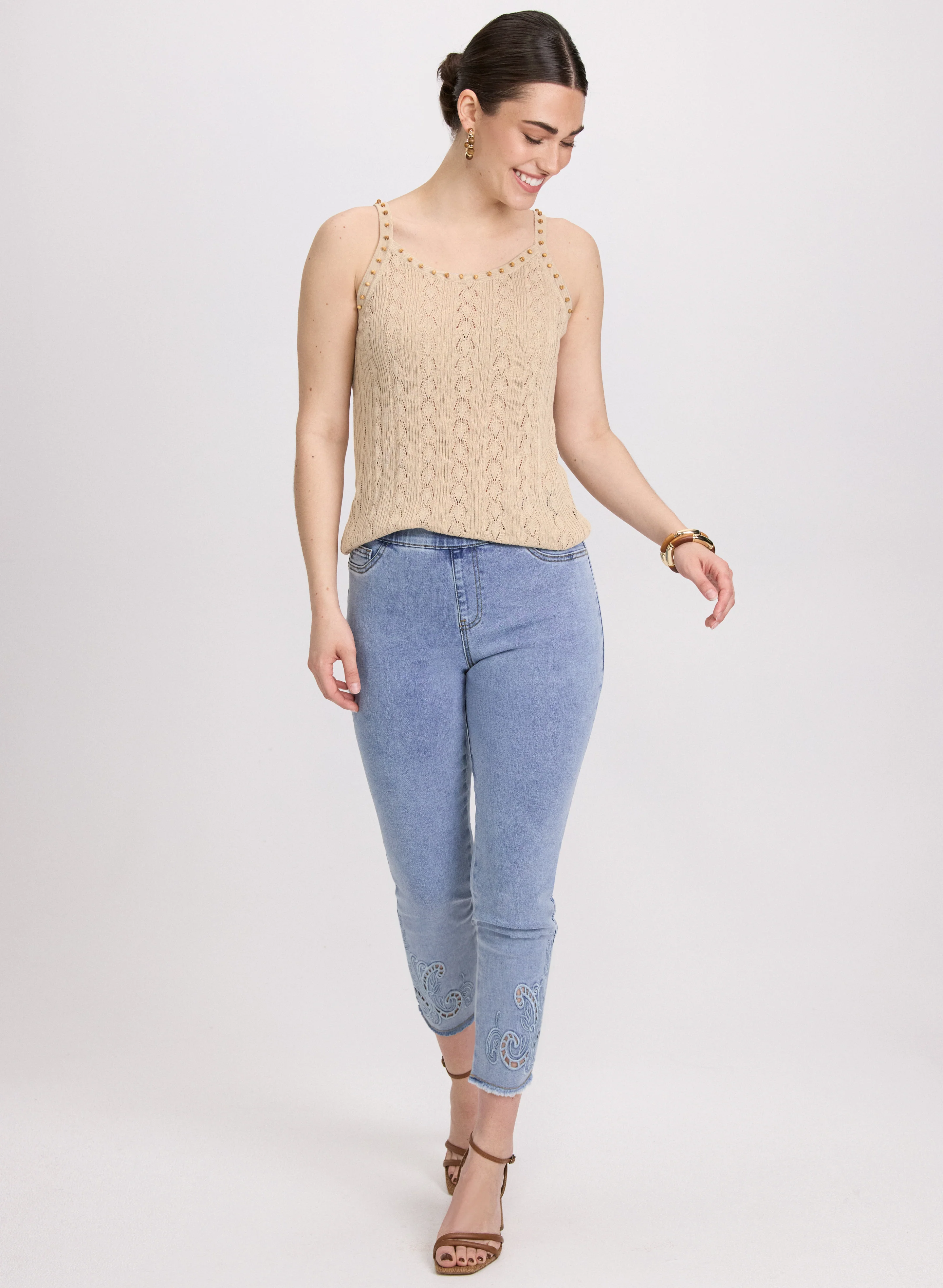 Beaded Sleeveless Sweater - Image 3