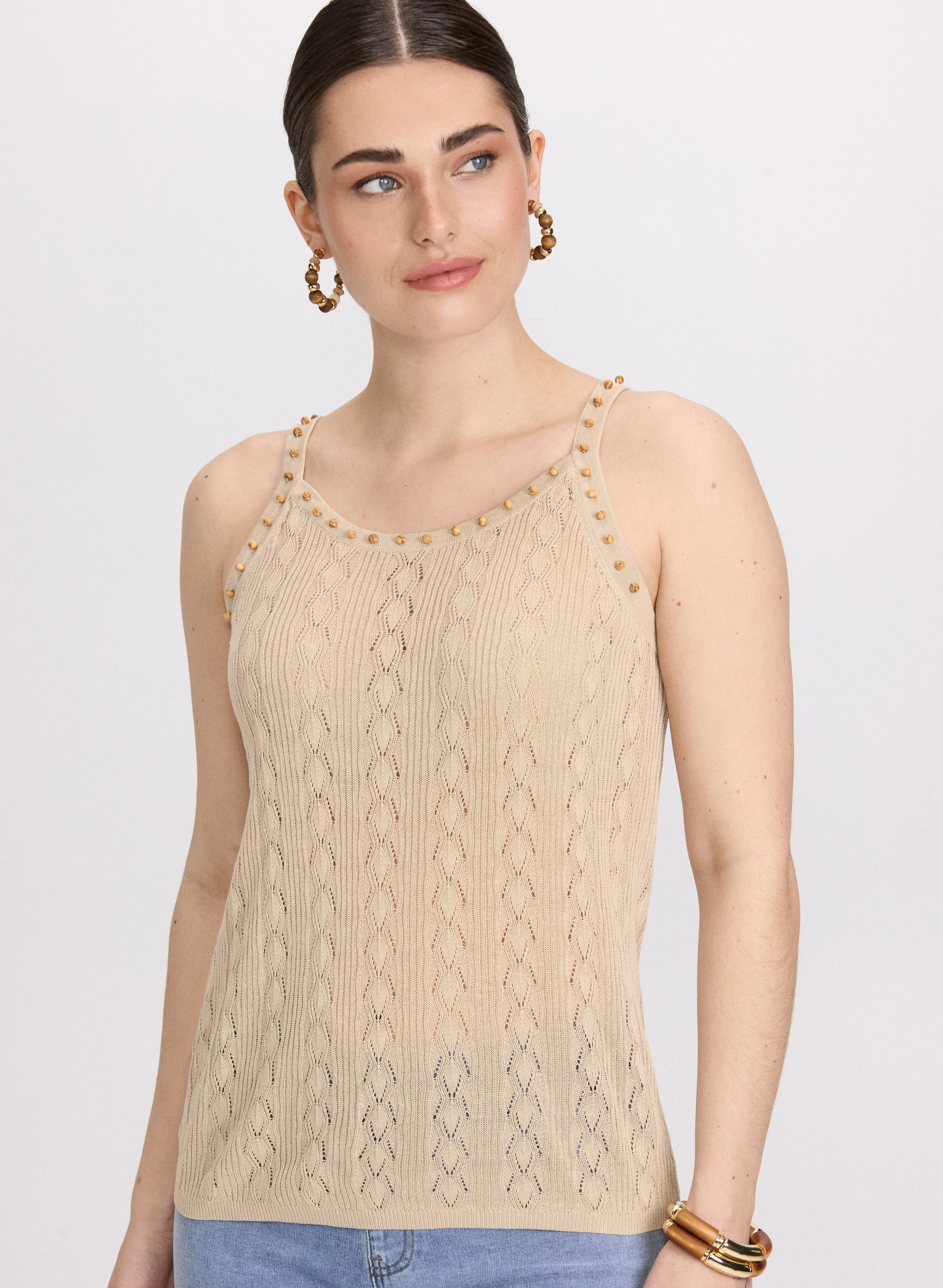 Beaded Sleeveless Sweater - Image 5