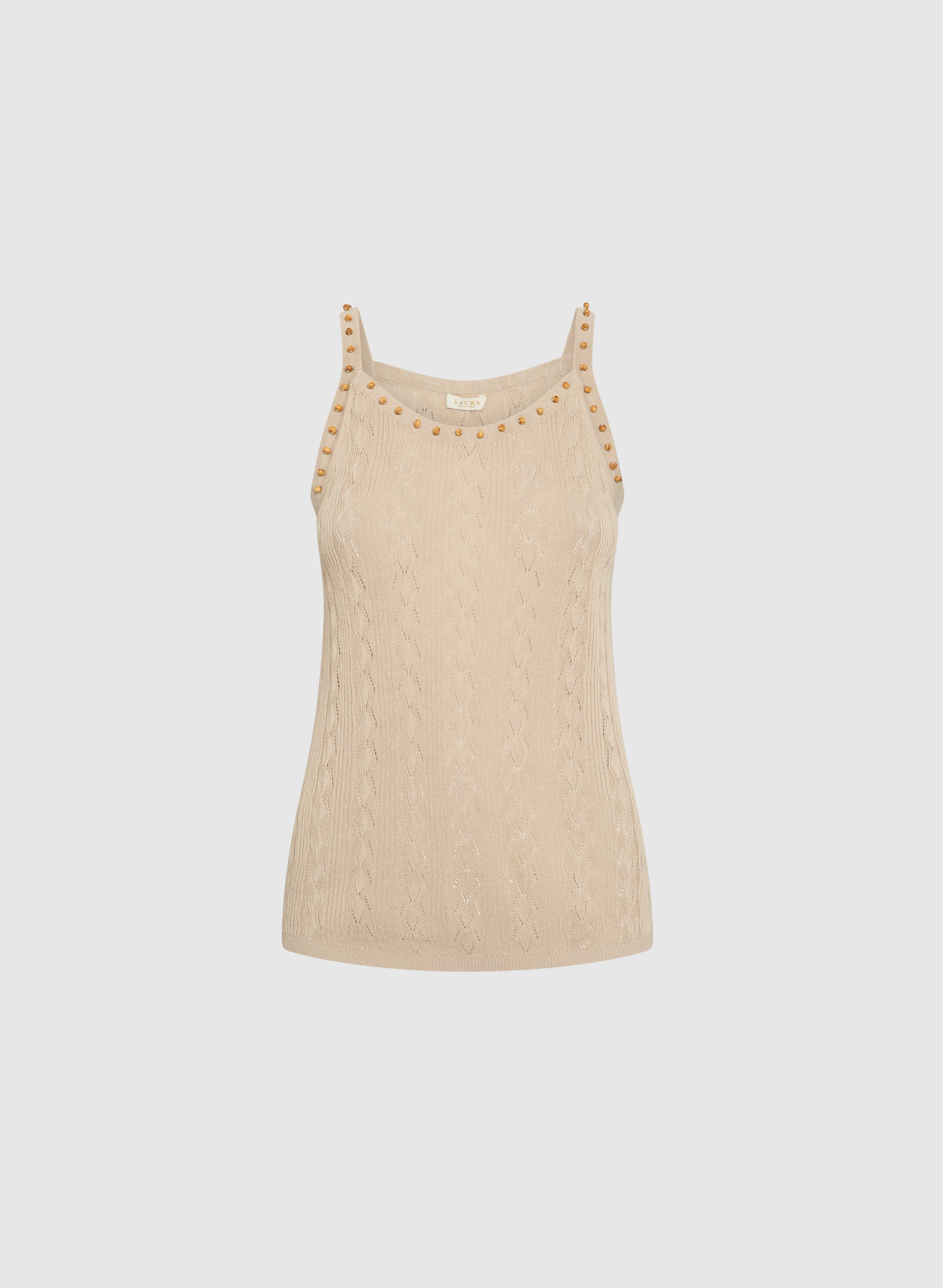 Beaded Sleeveless Sweater - Image 6