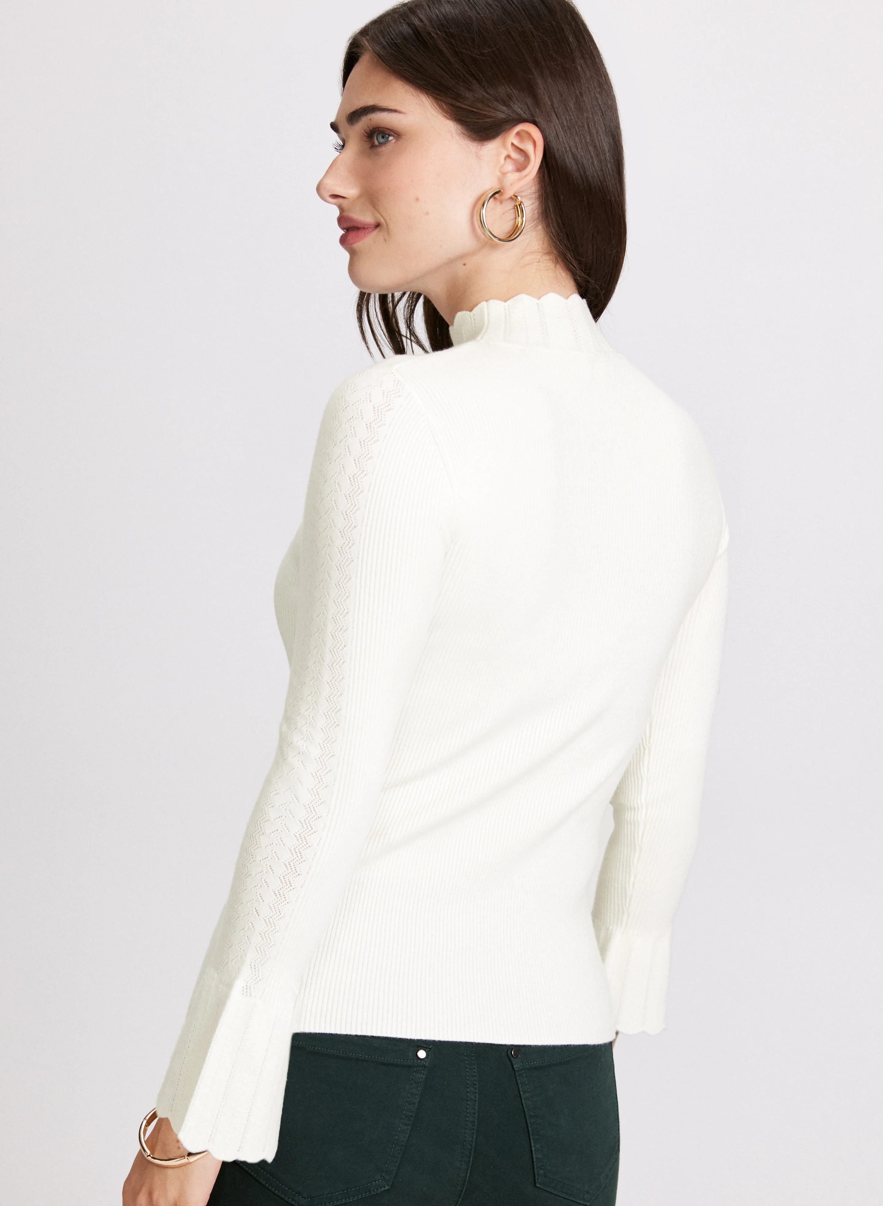 Bell Sleeve Knit Sweater - Image 4