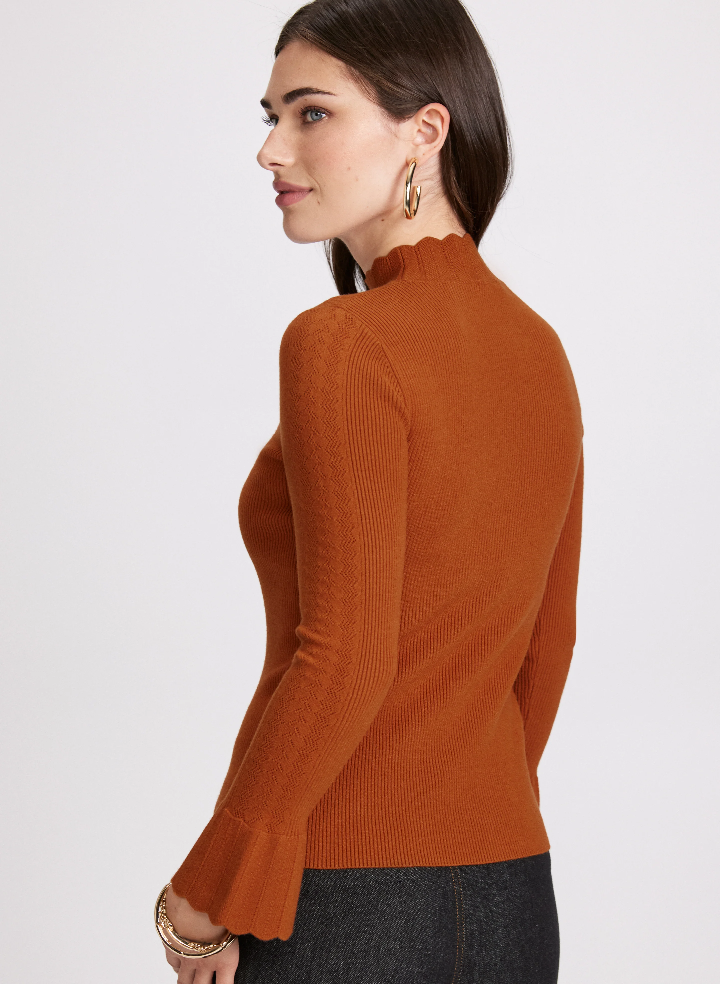 Bell Sleeve Knit Sweater - Image 3