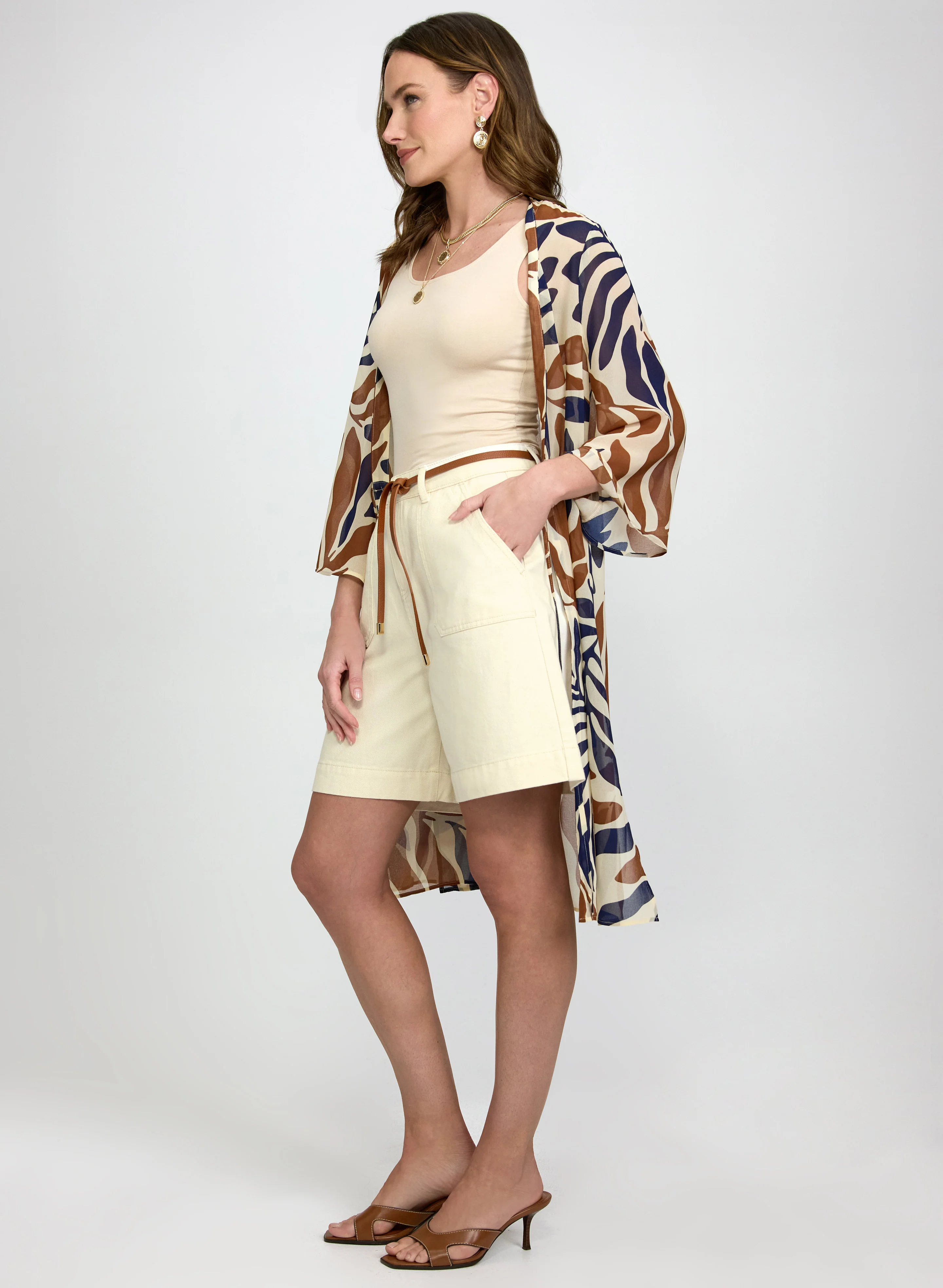 Belted Denim Shorts - Image 3