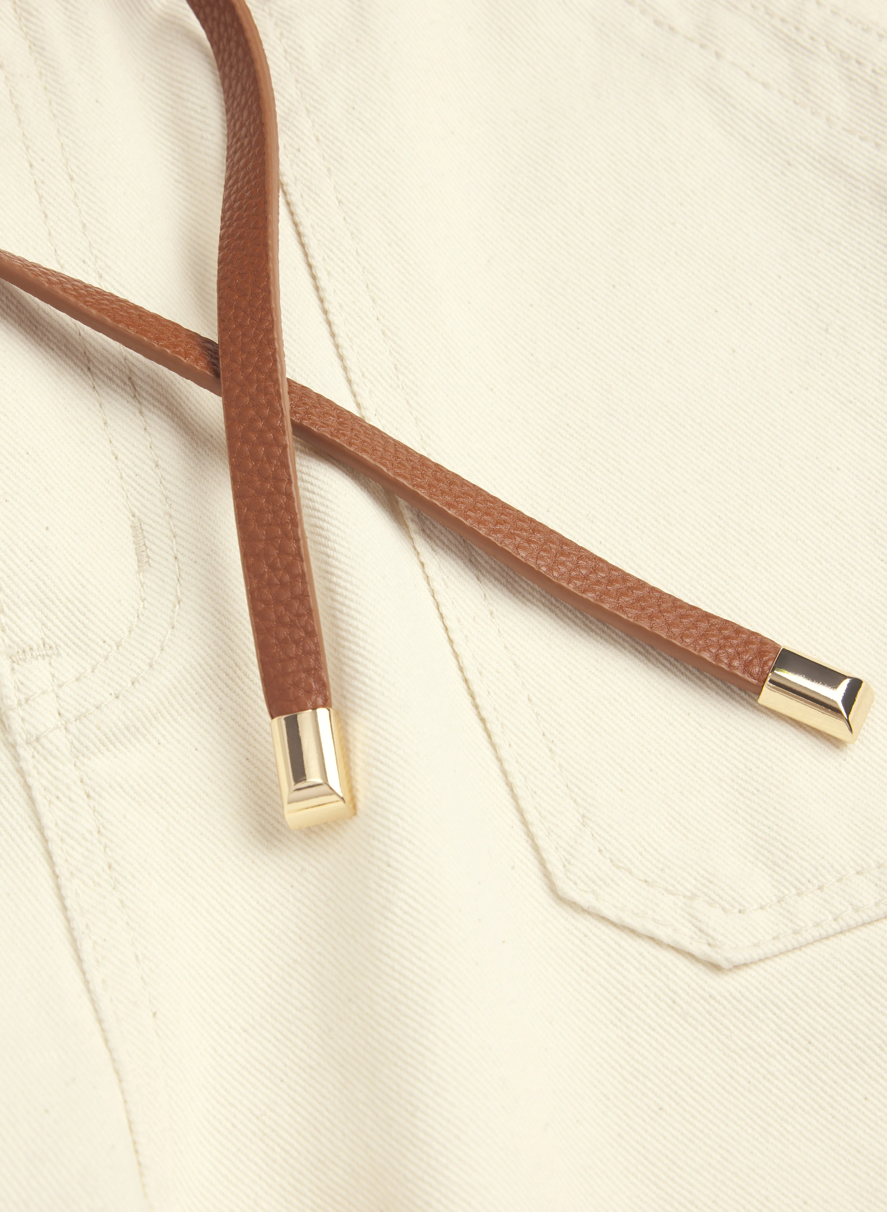 Belted Denim Shorts - Image 7