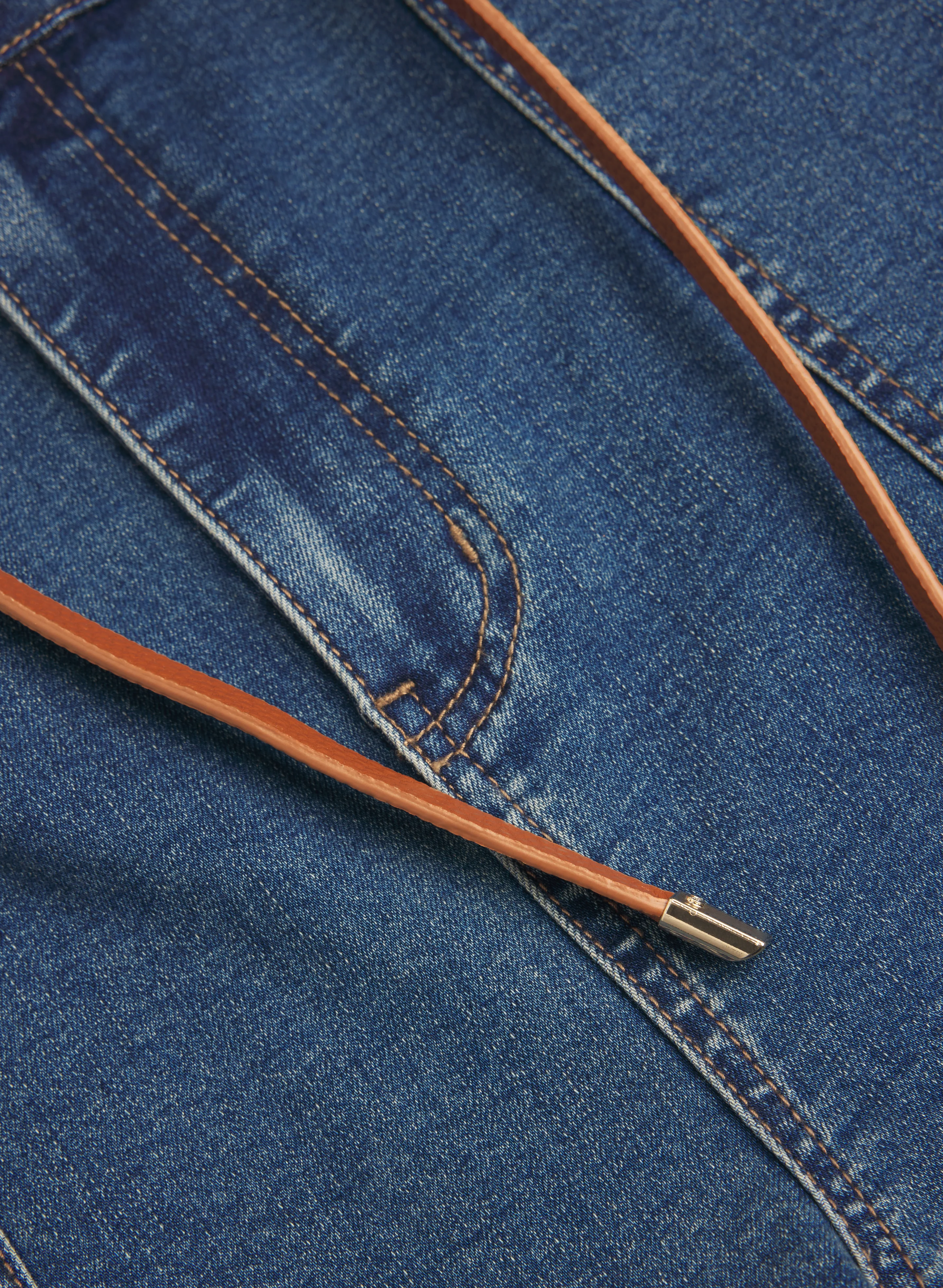 Belted Denim Shorts - Image 7