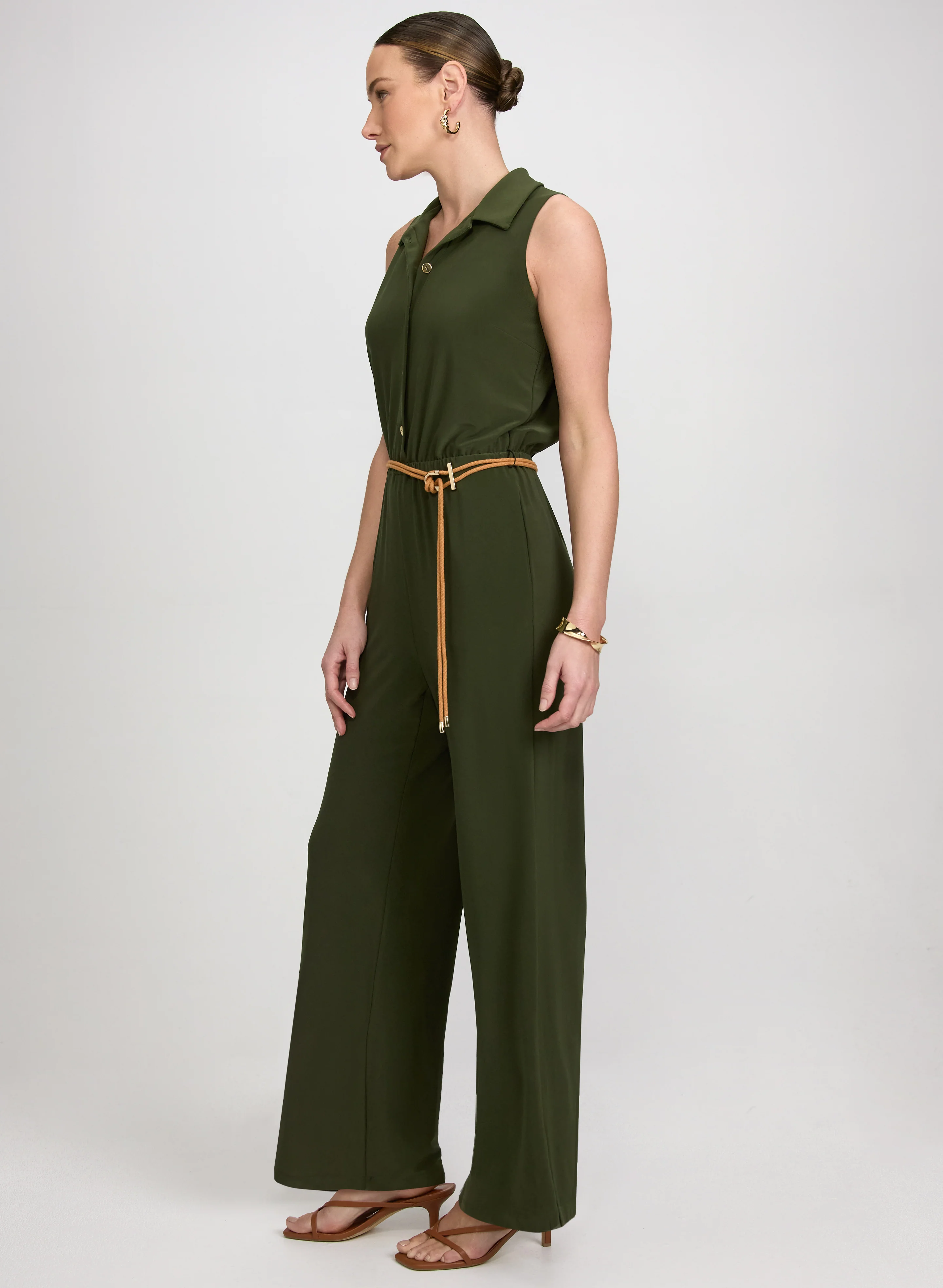 Belted Jersey Jumpsuit - Image 2