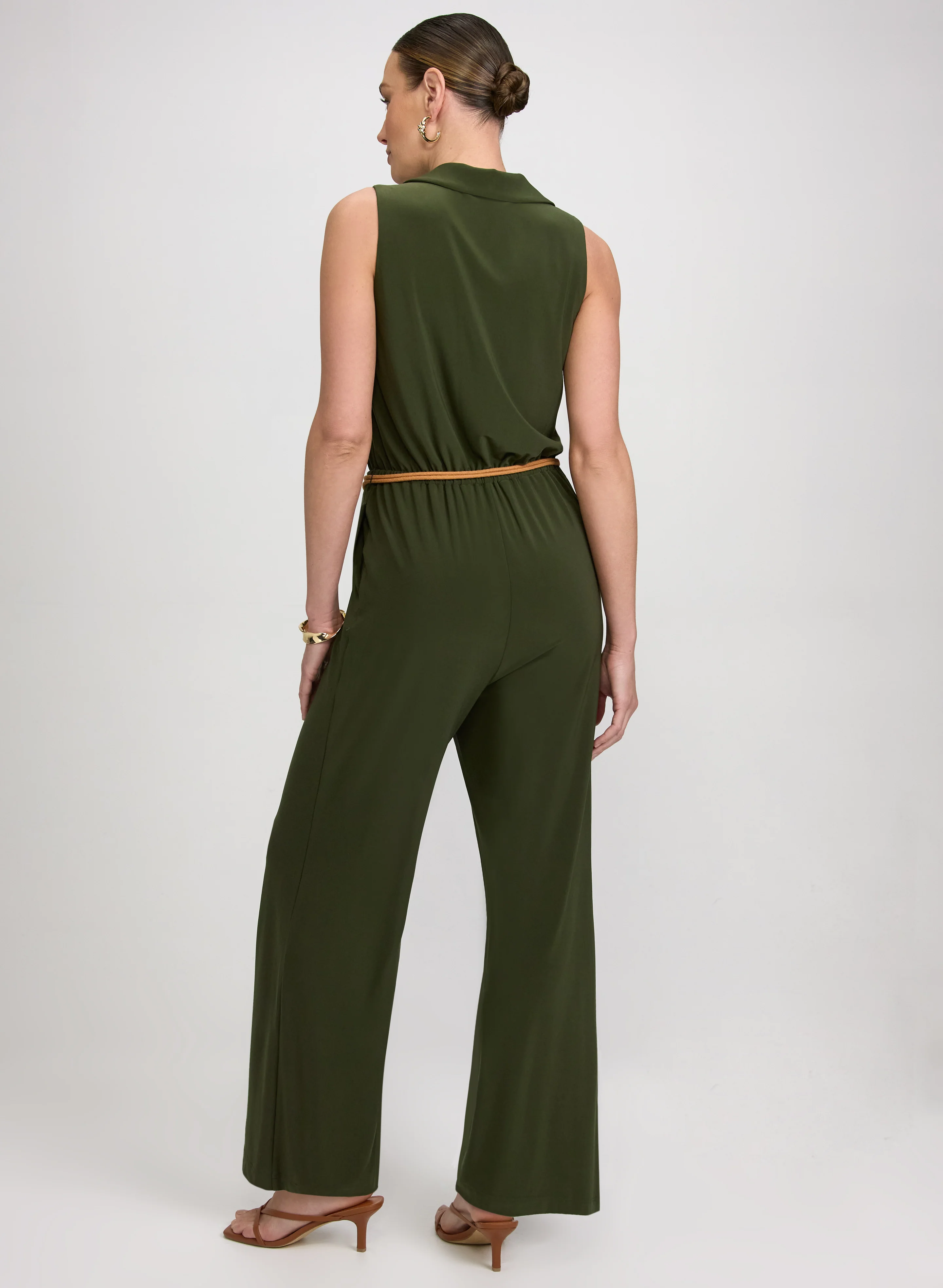 Belted Jersey Jumpsuit - Image 4