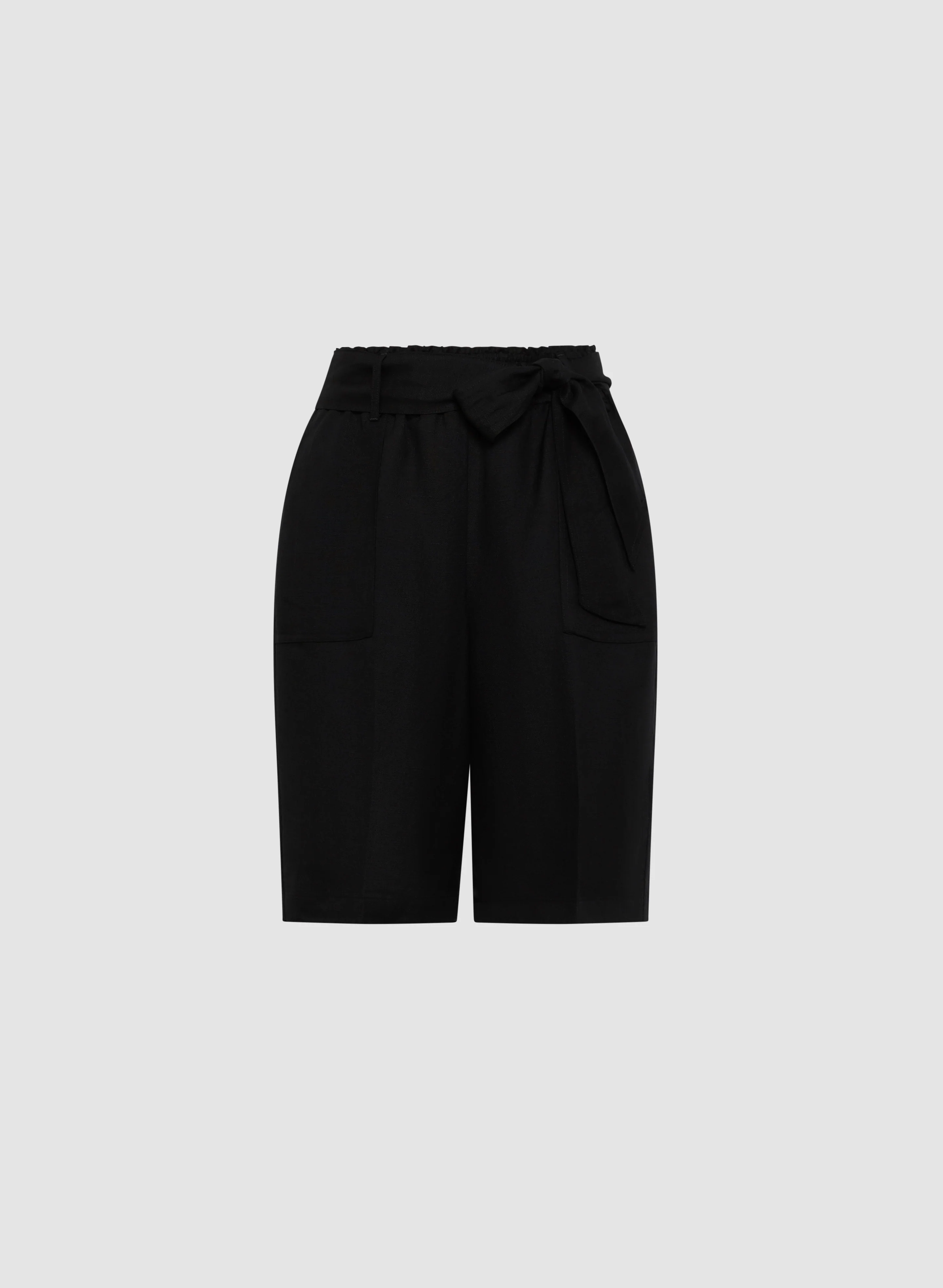 Belted Linen-Blend Shorts - Image 6