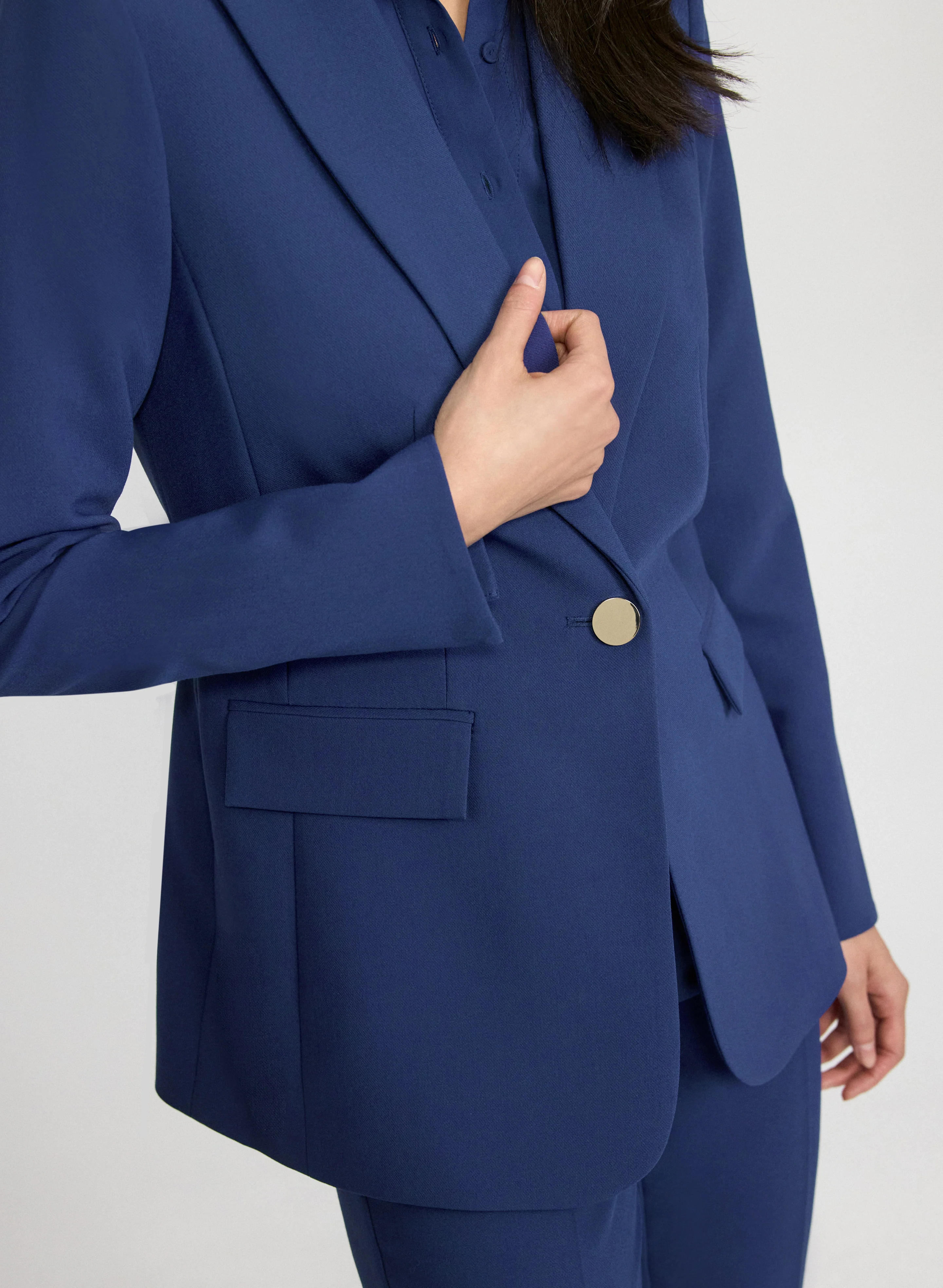 Belted Peaked Lapel Blazer - Image 5