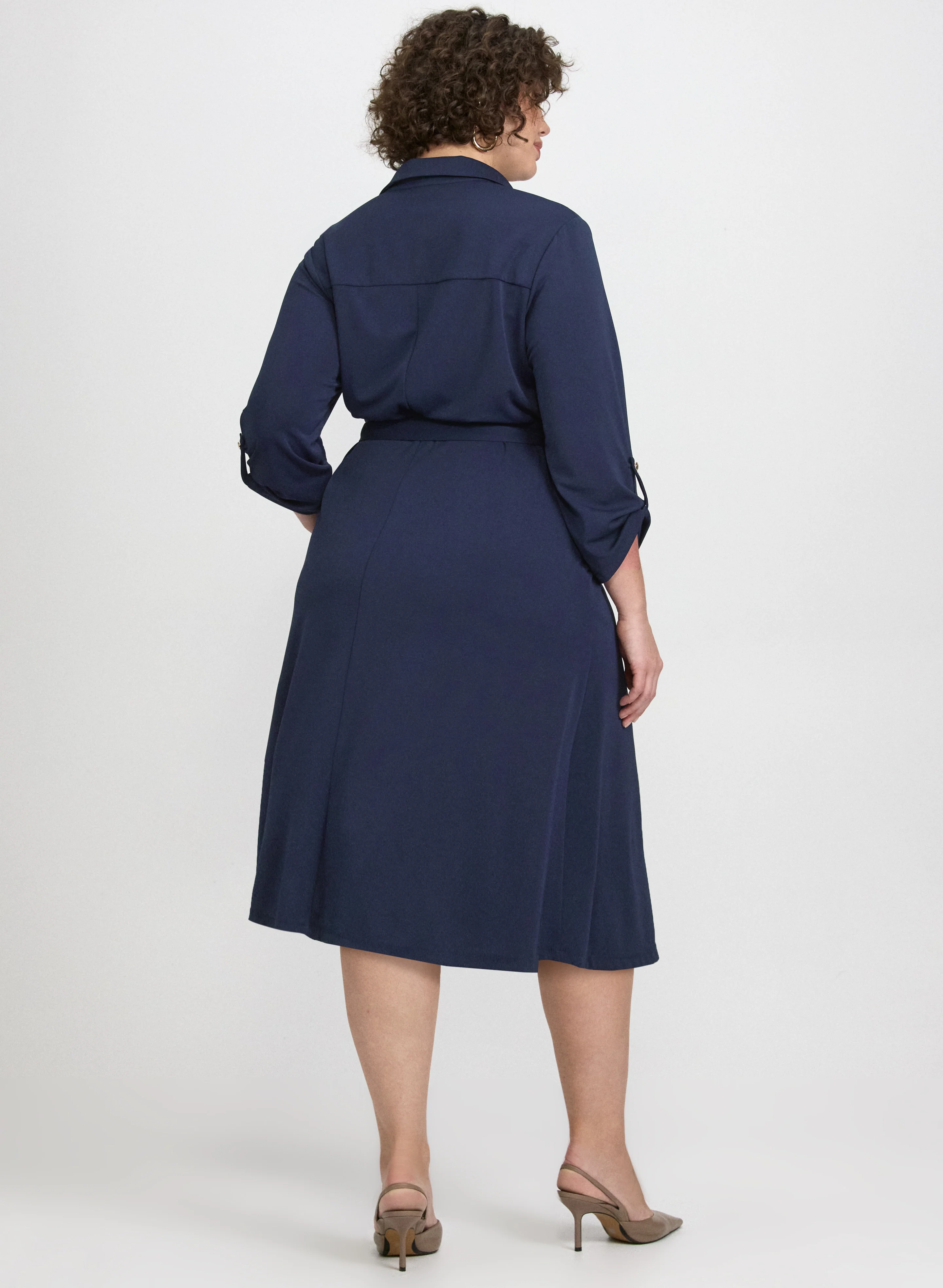 Belted Shirt Dress - Image 3