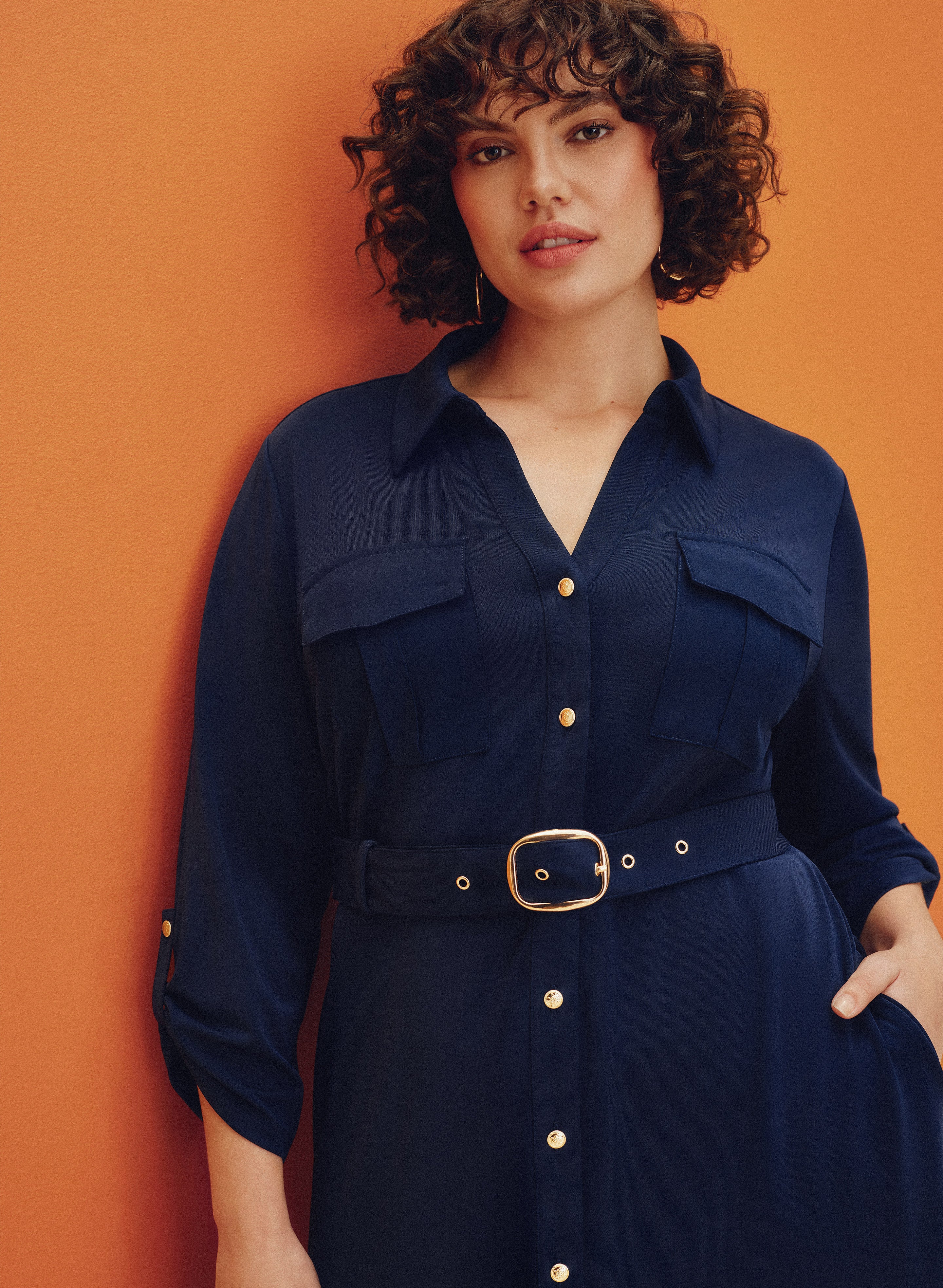 Belted Shirt Dress - Image 8