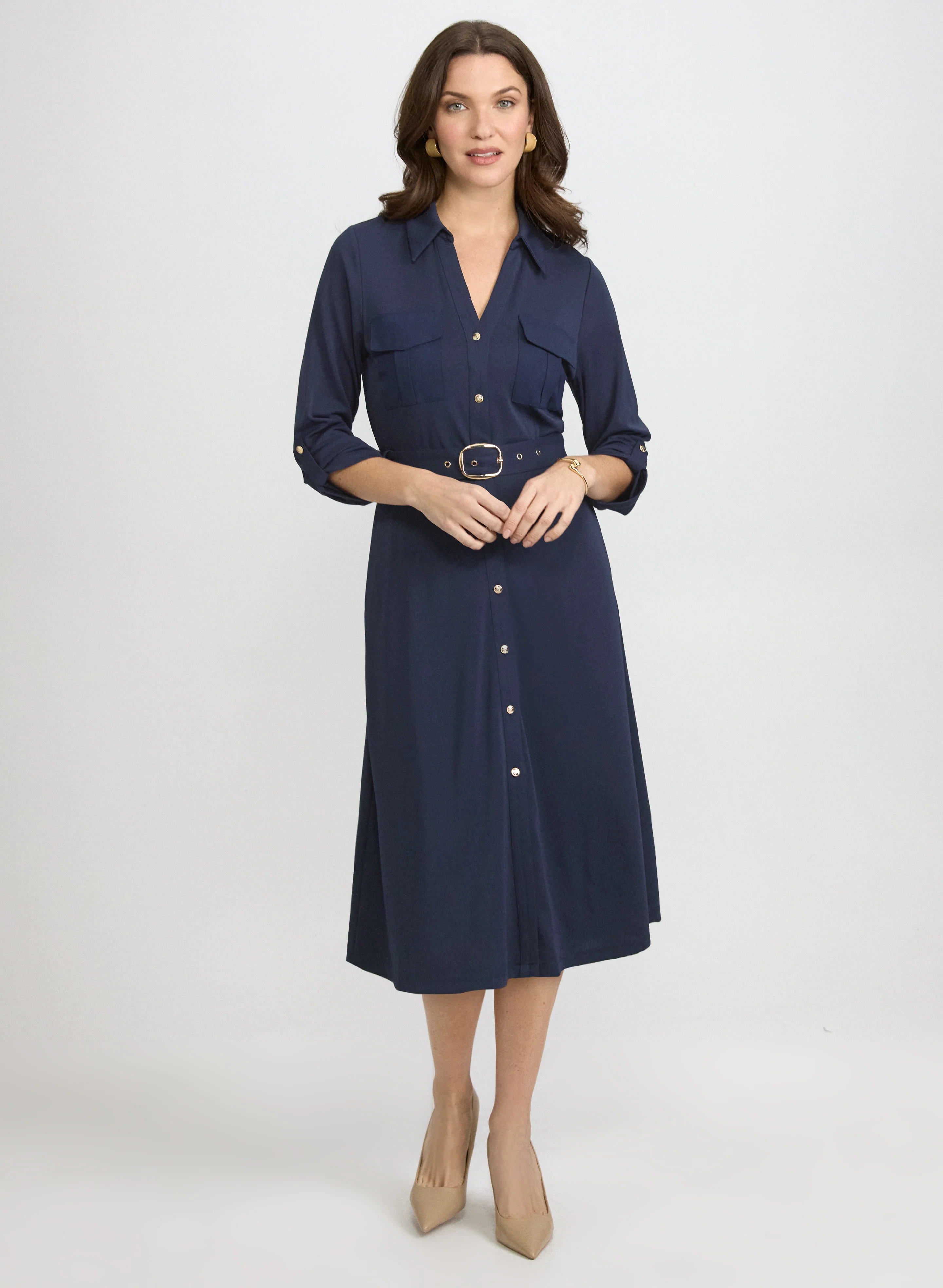 Belted Shirt Dress