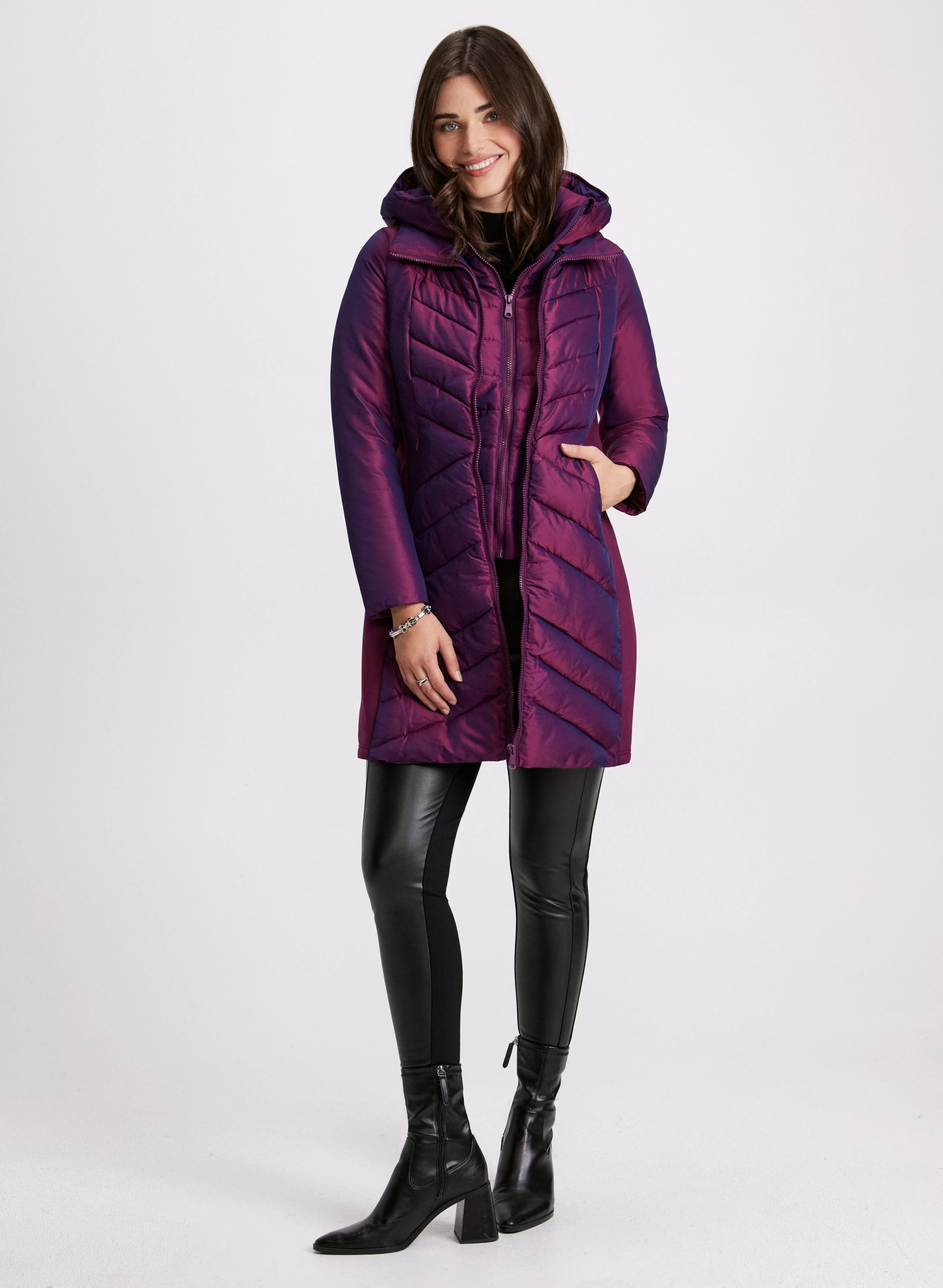 Bernardo - Iridescent Puffer Coat - Image 2