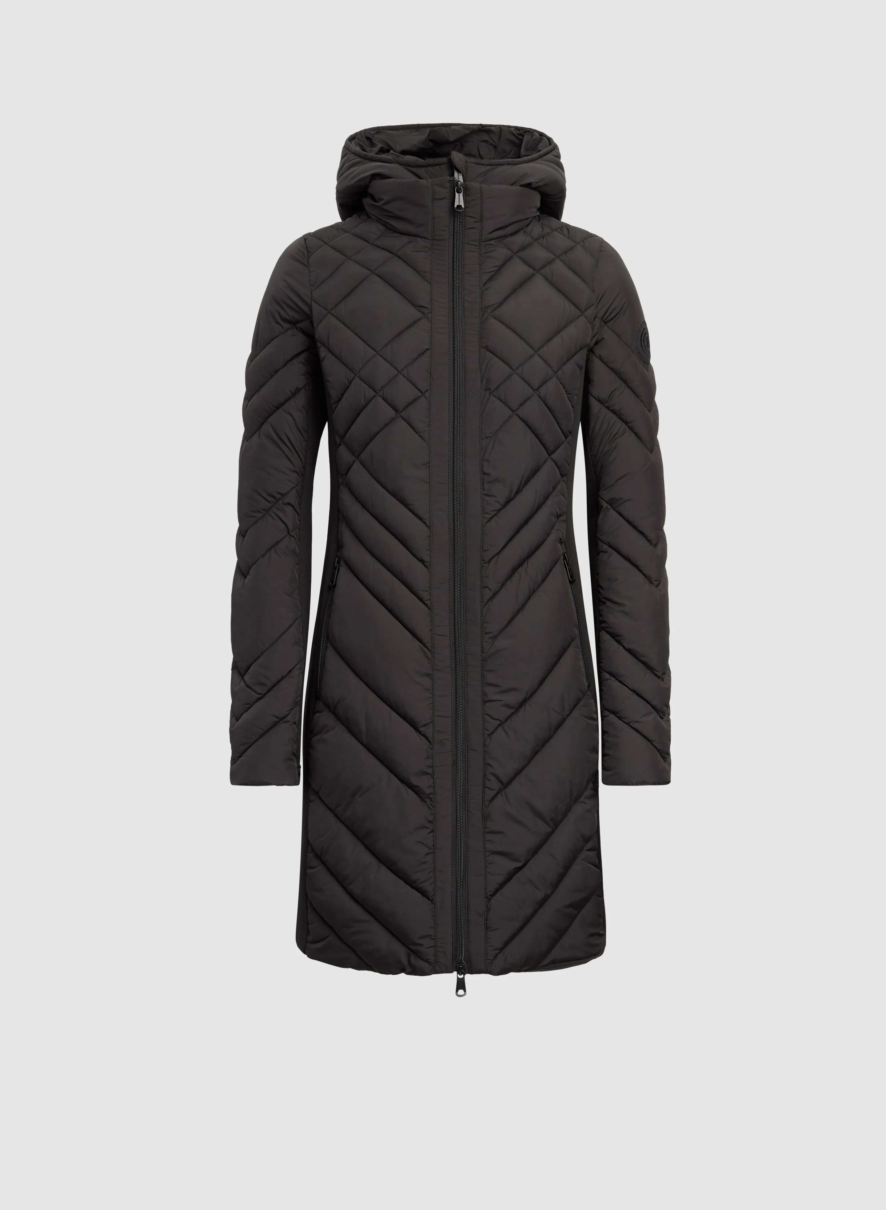 Bernardo - Quilted Scuba Detail Coat - Image 6