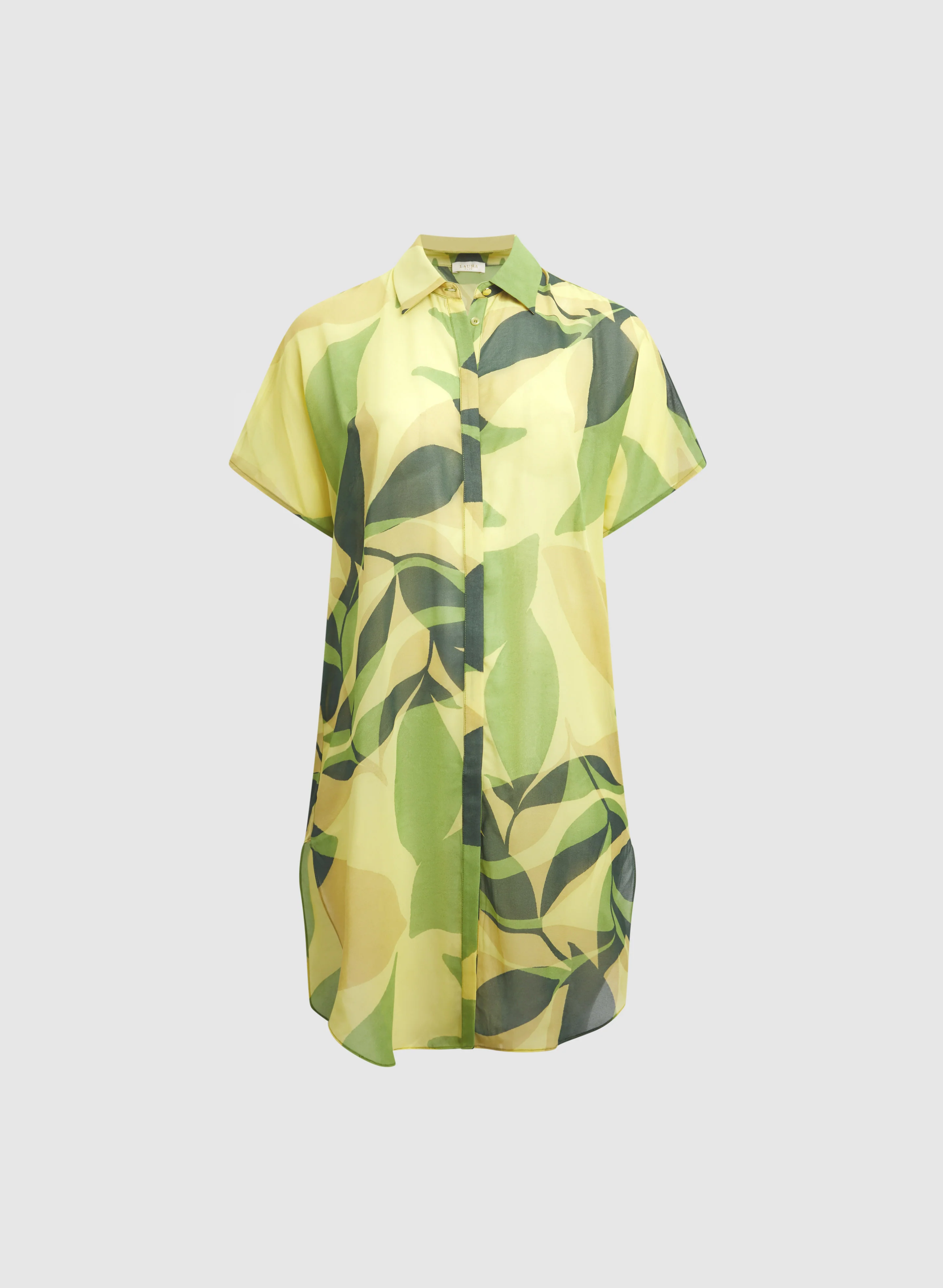 Blouses Leaf Short Sleeve - Image 5
