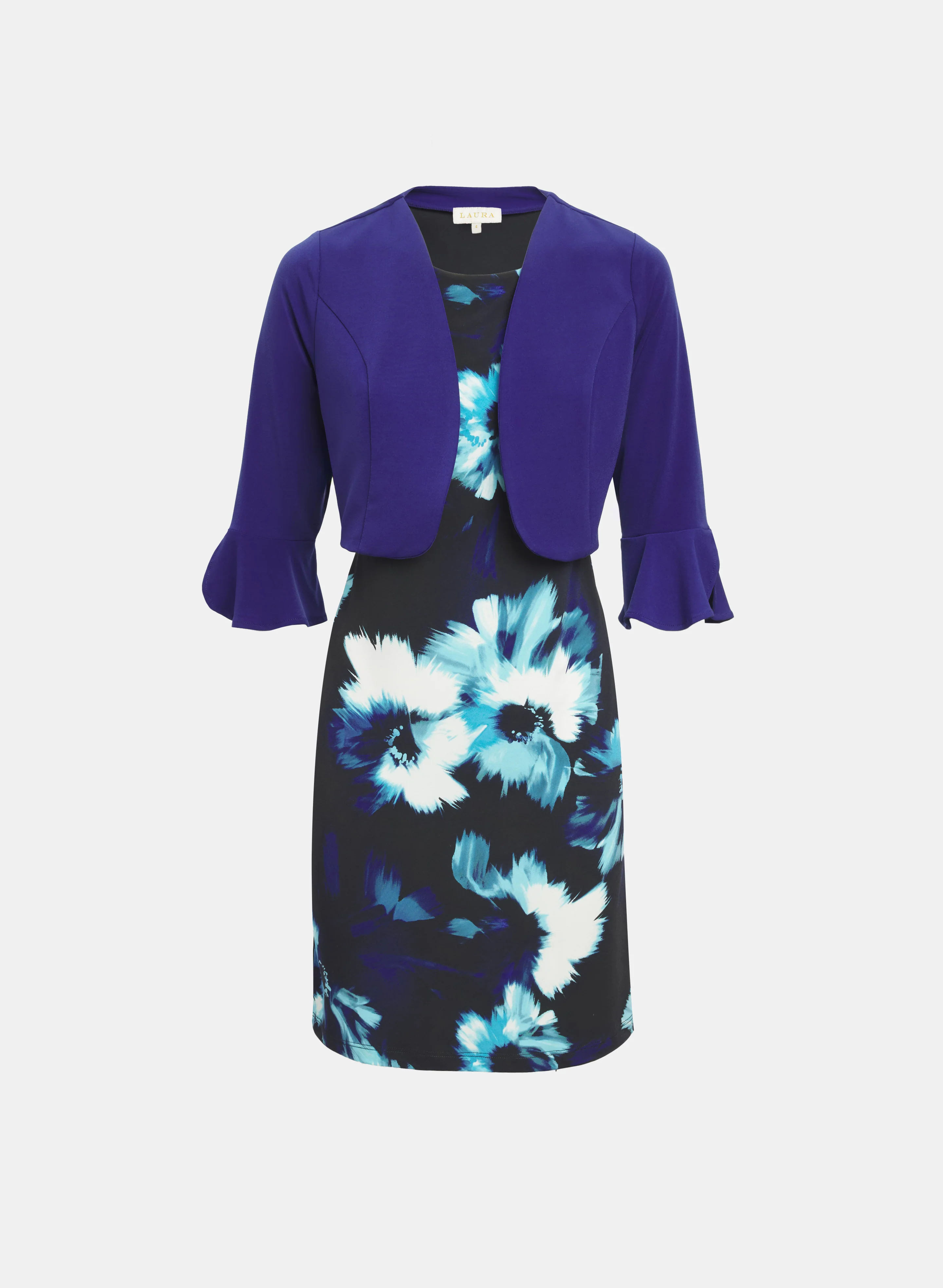 Bolero & Floral Print Dress Set - Image 5