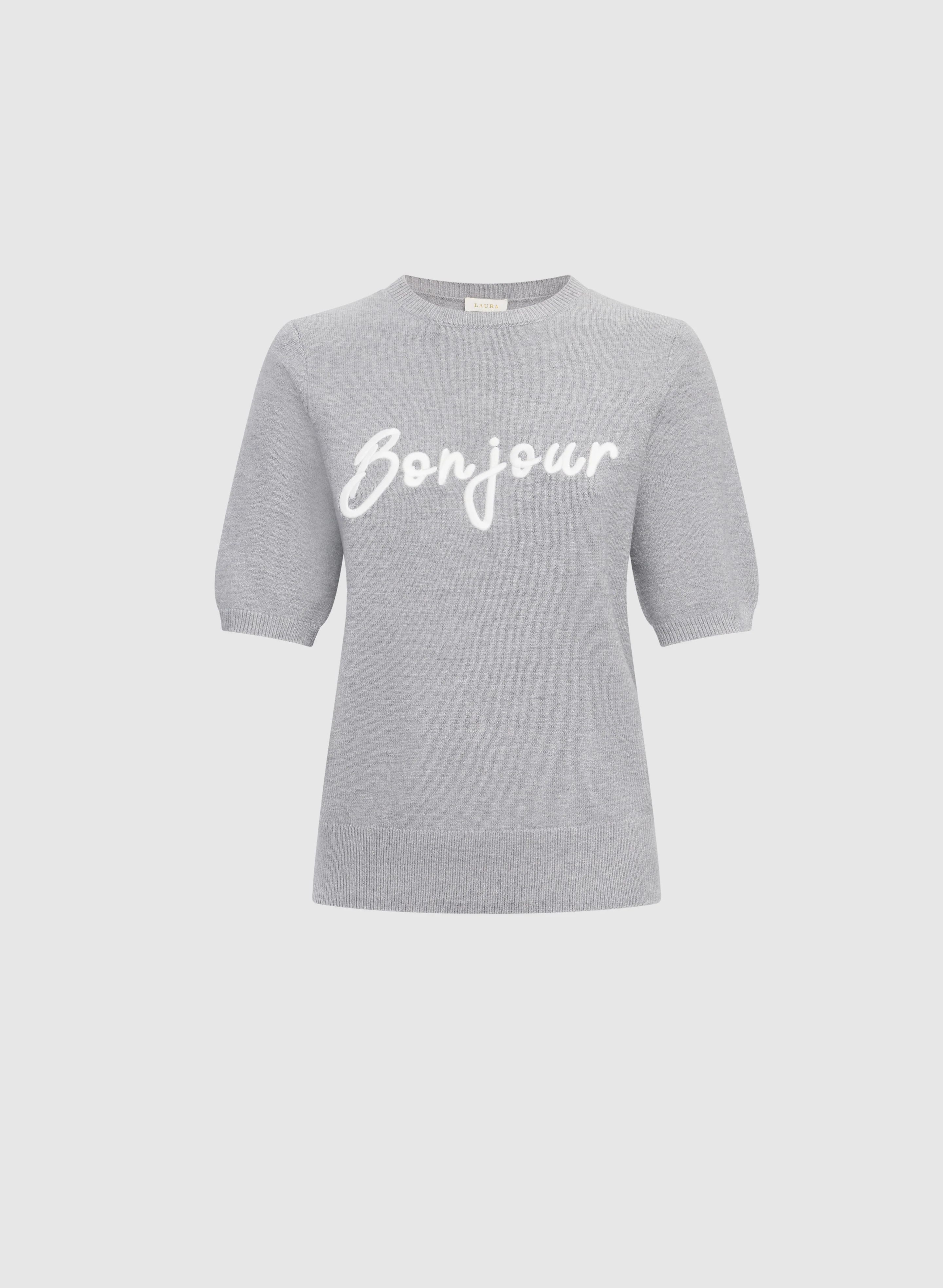 'Bonjour' Knit Pullover - Image 5