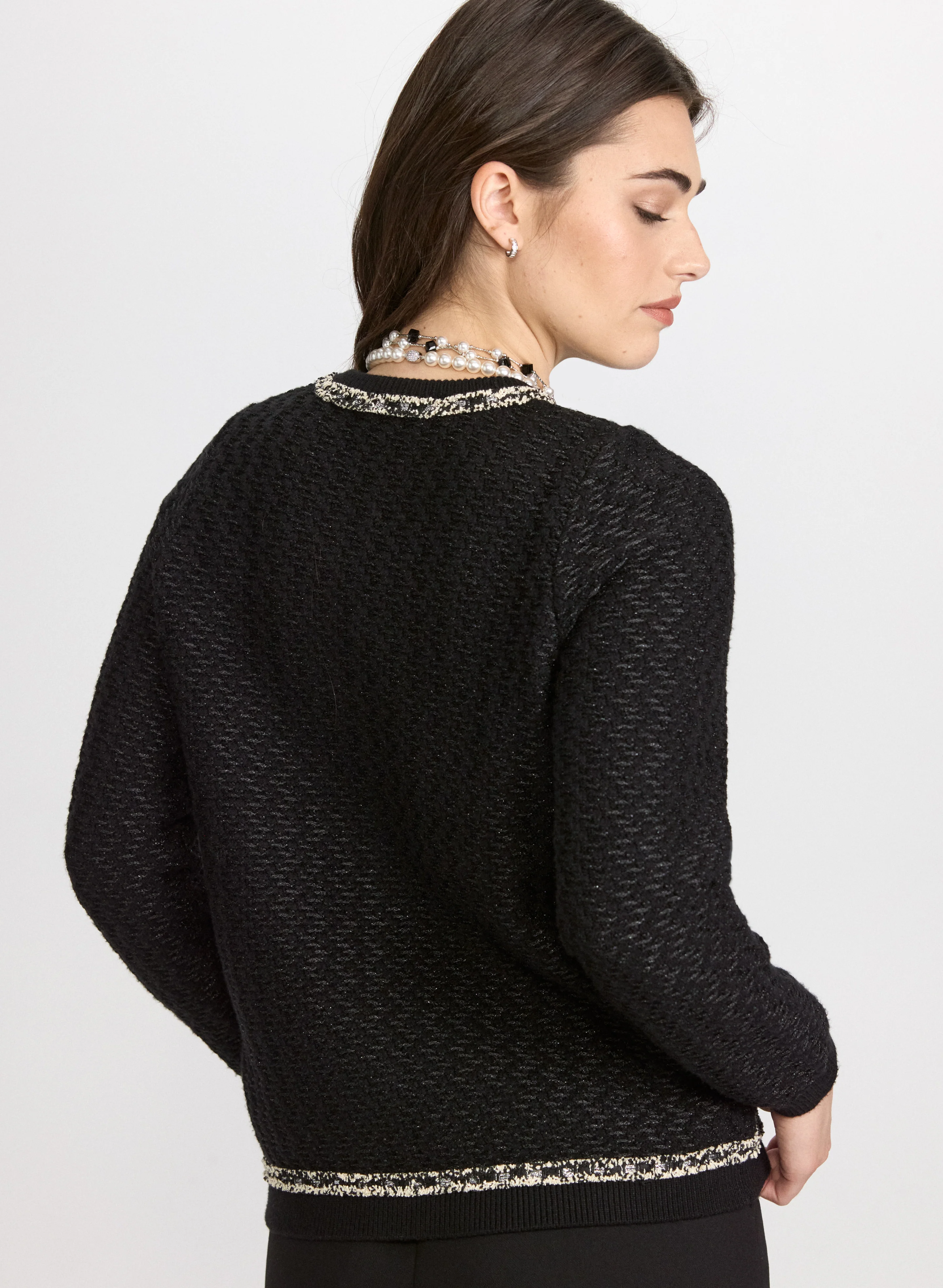 Bouclé Button Cardigan - Image 4