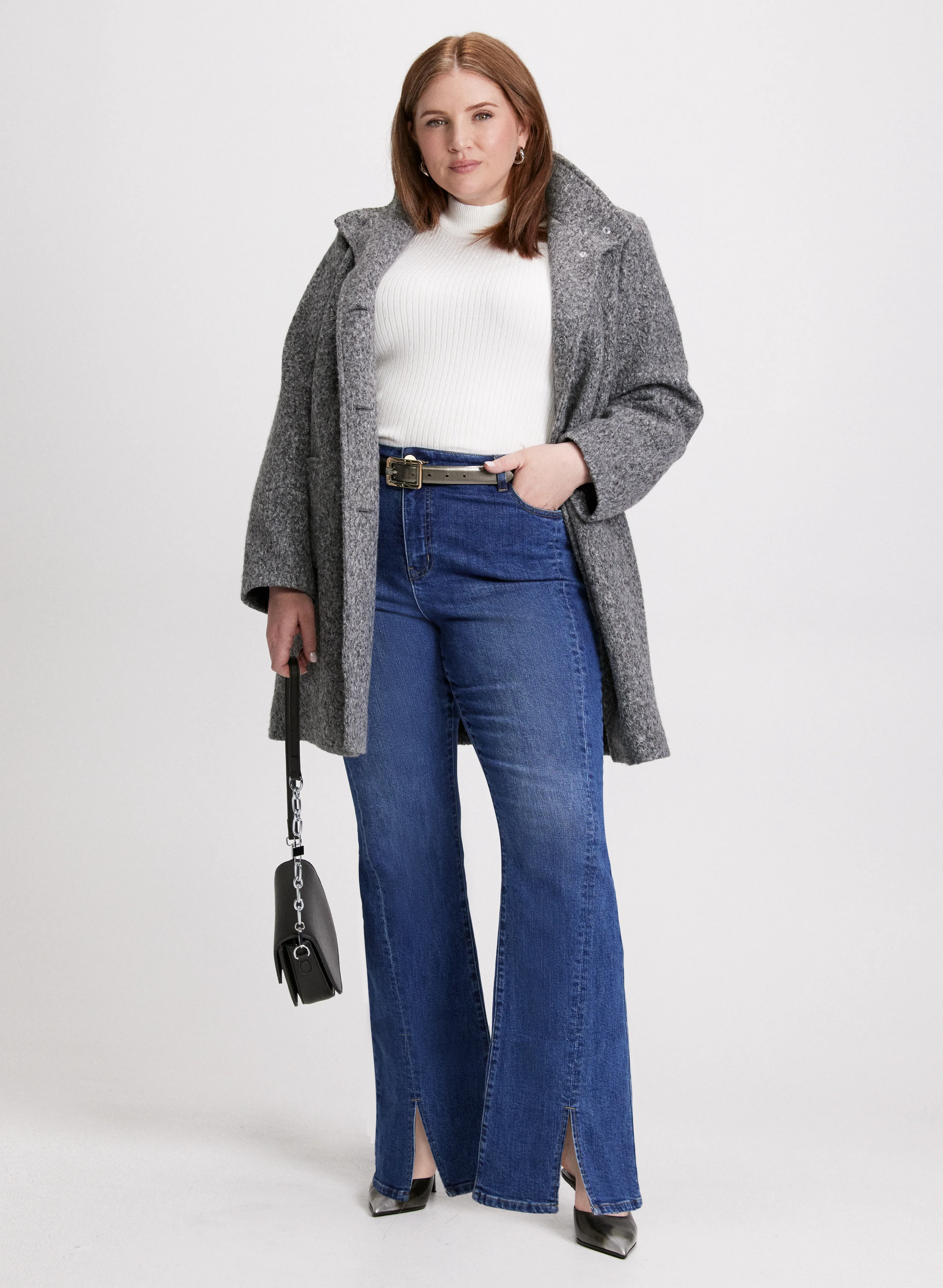 Bouclé Dolman Sleeve Coat - Image 6