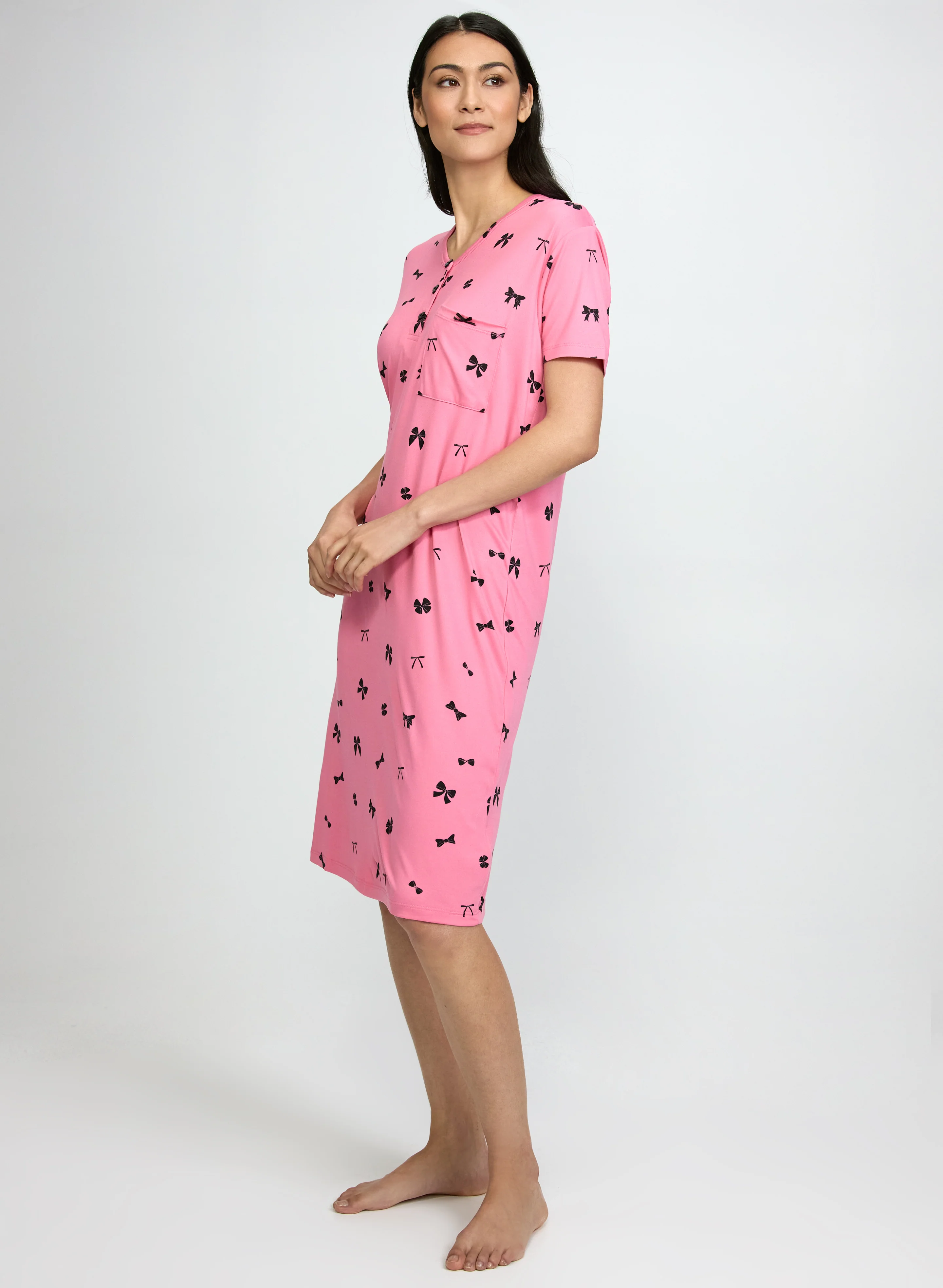 Bow Print Jersey Nightgown - Image 2
