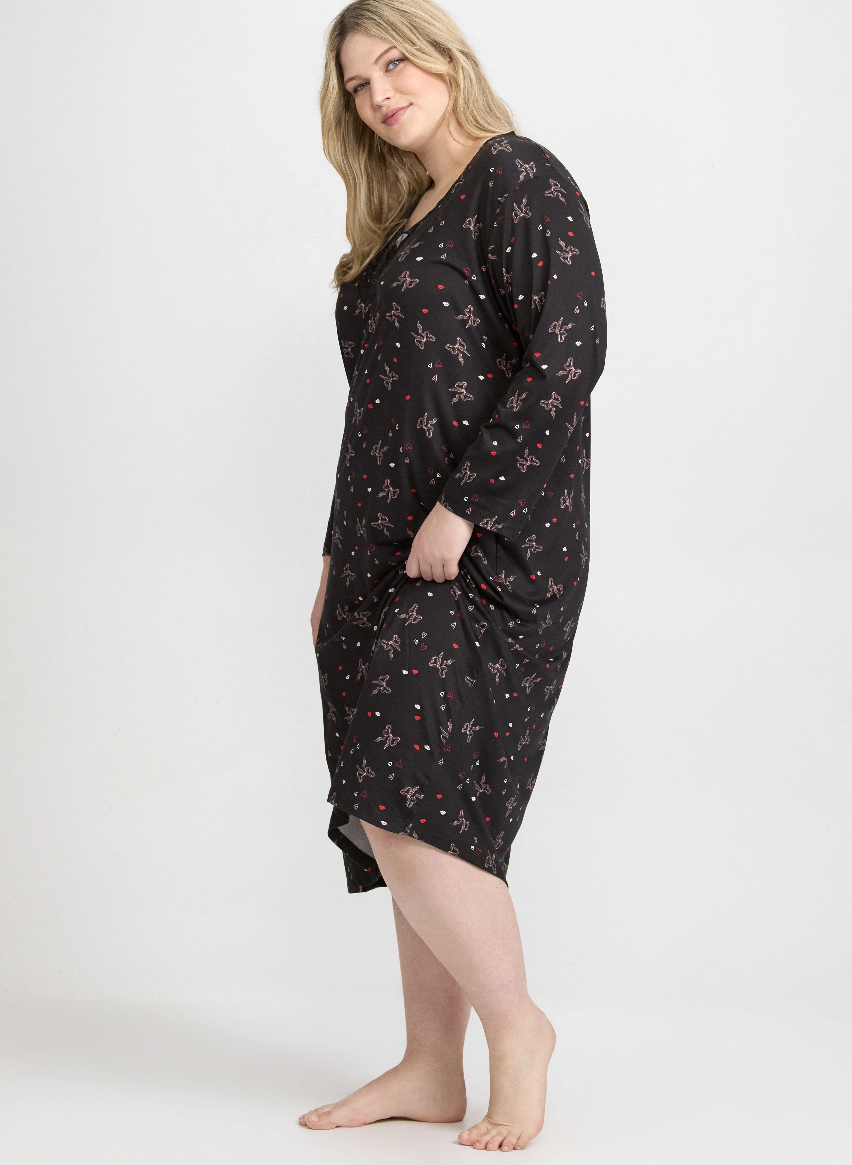 Bow Print Night Gown - Image 3