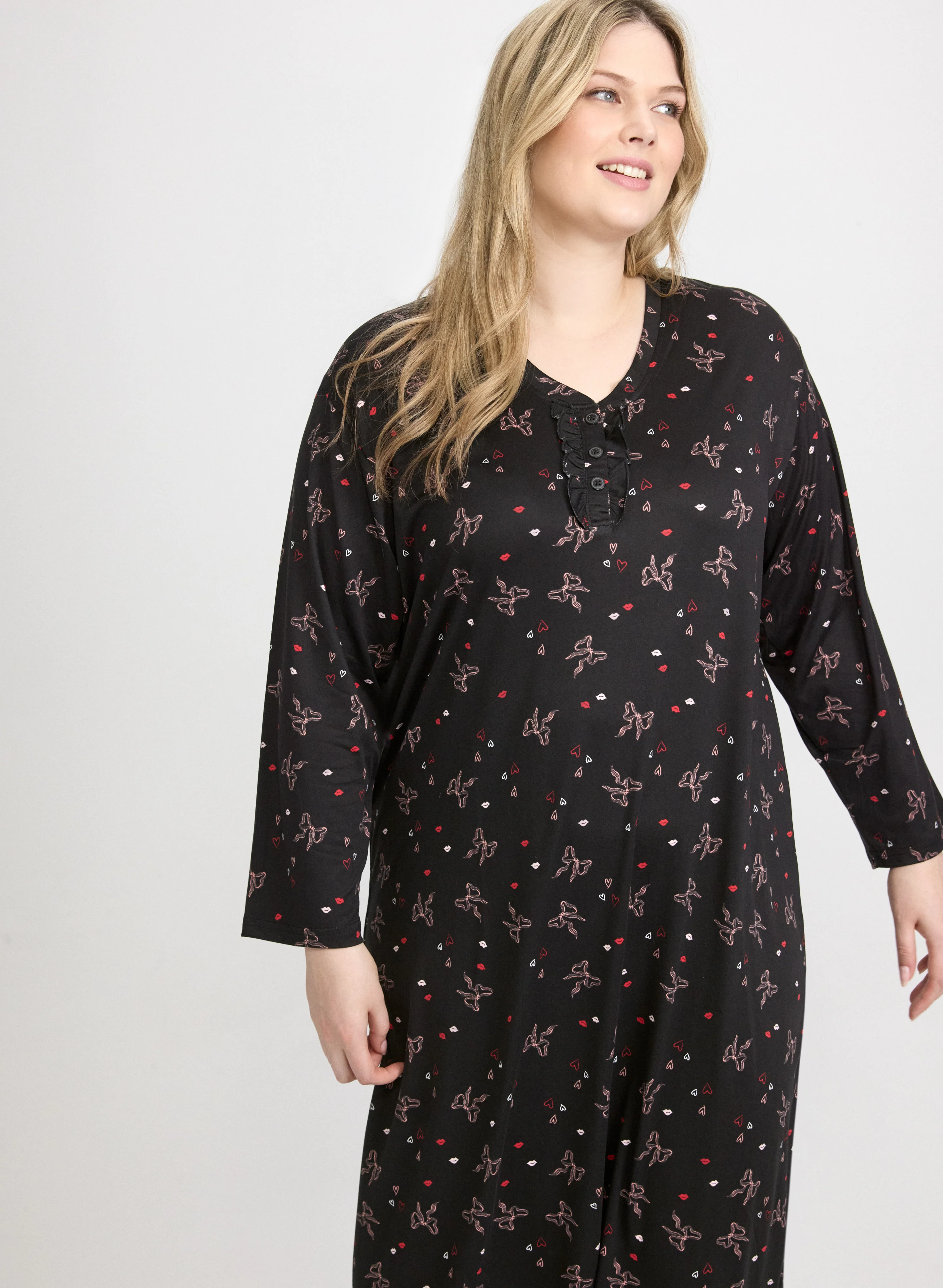 Bow Print Night Gown - Image 5