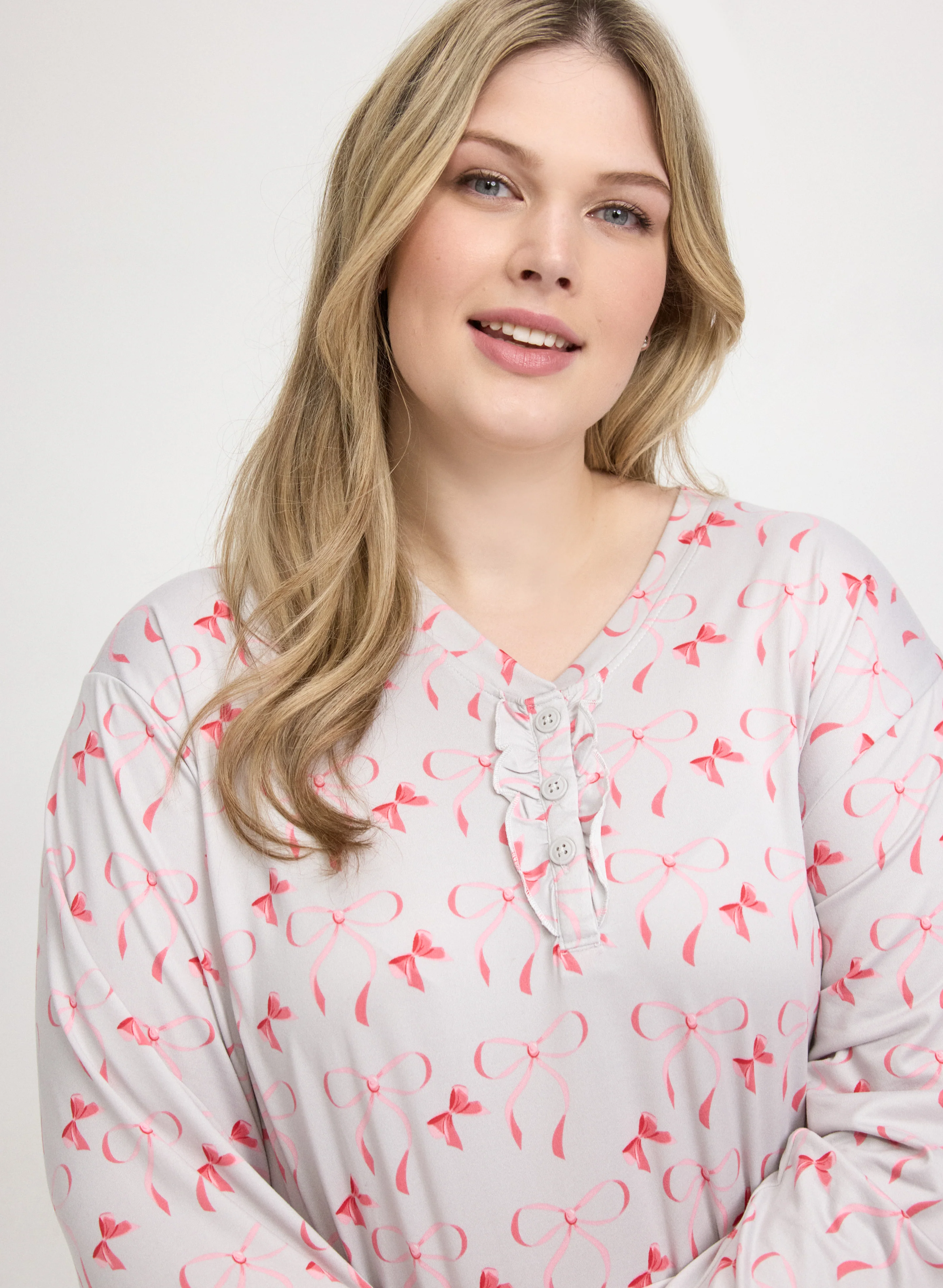 Bow Print Night Gown - Image 5